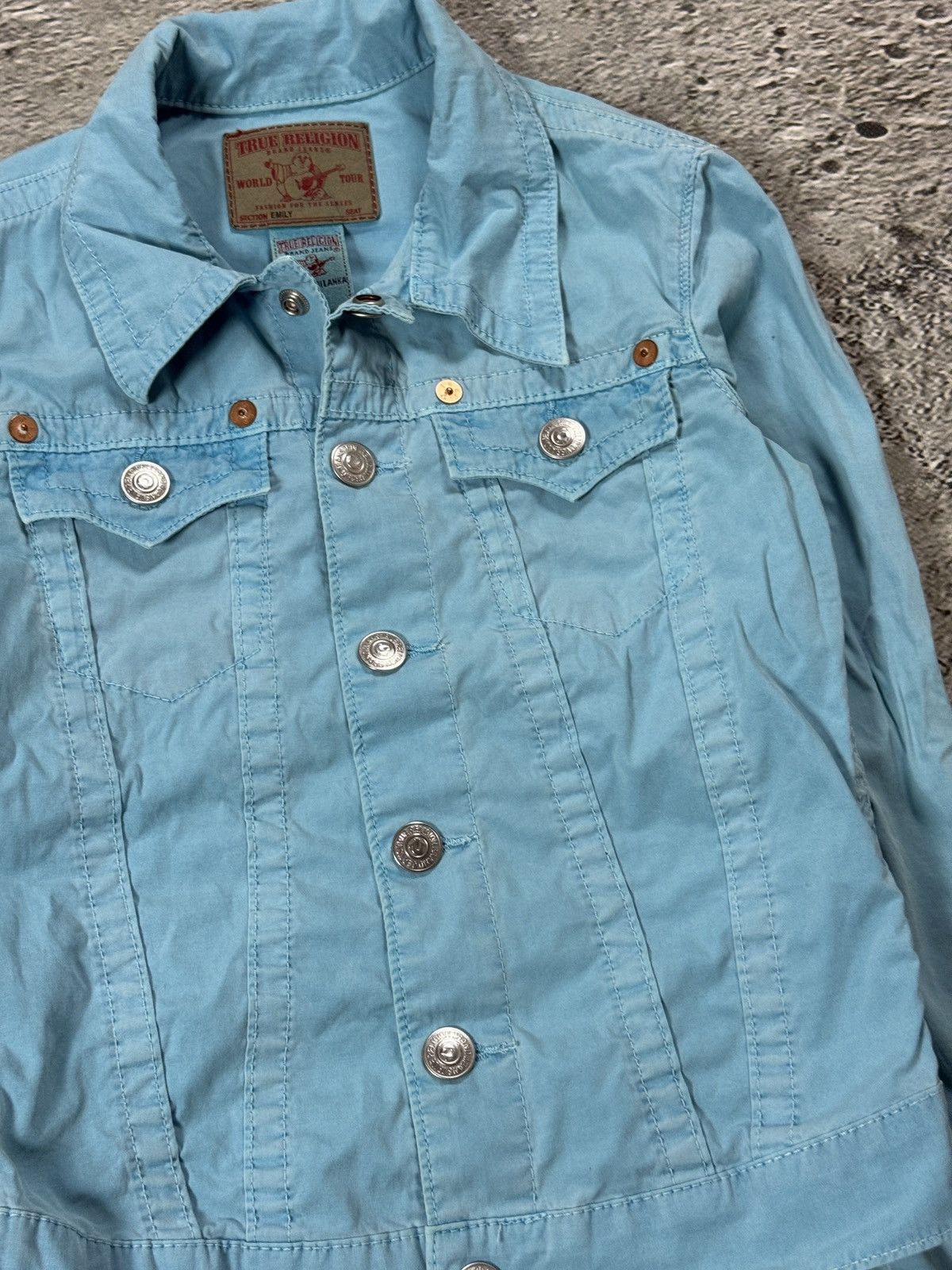 True Religion True Religion denim jacket blue turquoise Y2K vintage Size M / US 6-8 / IT 42-44 - 4 Thumbnail