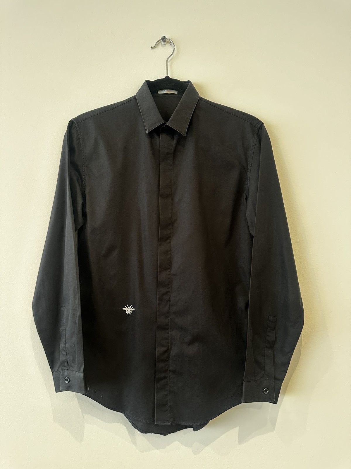 Dior FW06 Black Cotton Poplin Shirt Bee Embroidery sz 37 Size US S / EU 44-46 / 1 - 2 Thumbnail