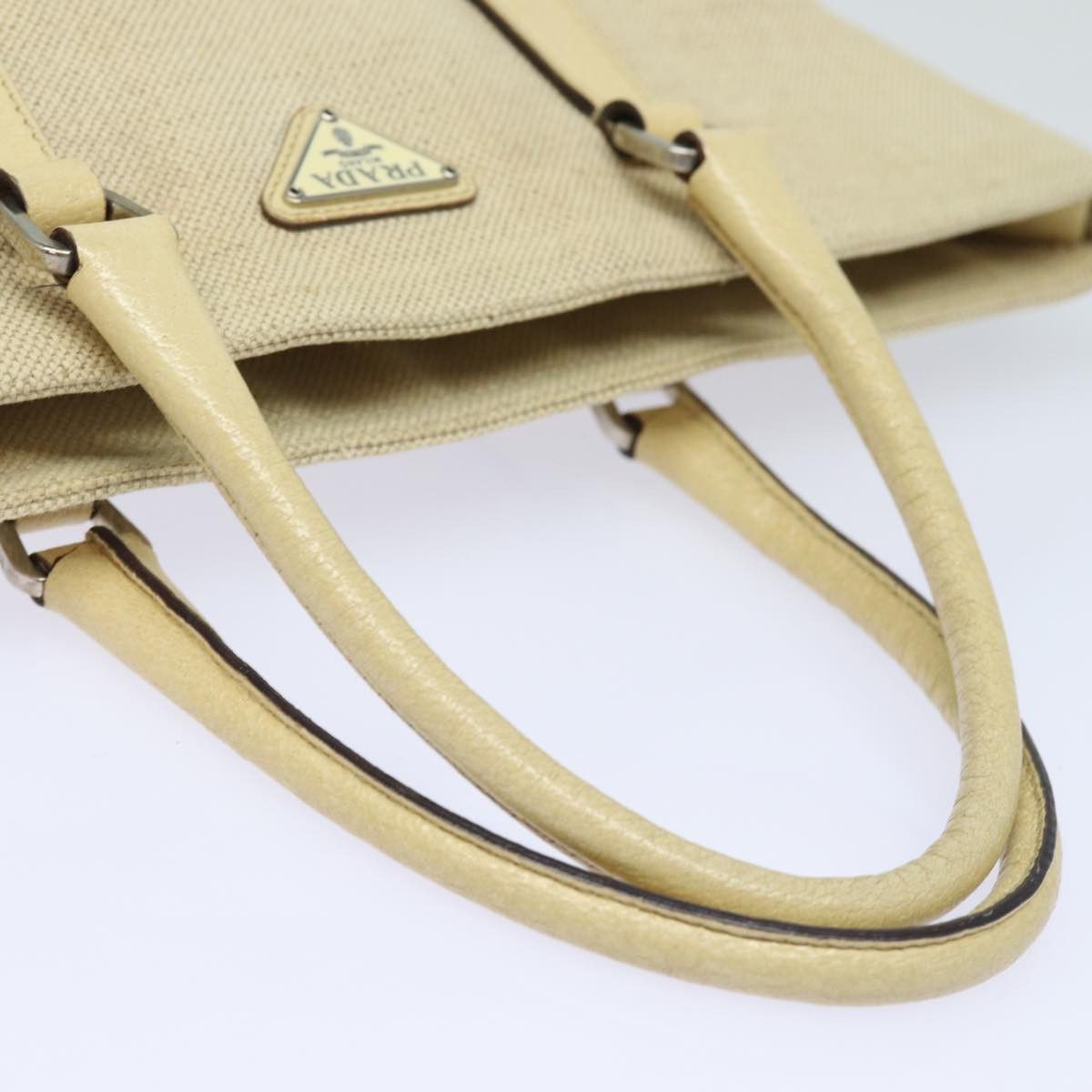 Prada PRADA Hand Bag Canvas Beige Size ONE SIZE - 7 Thumbnail