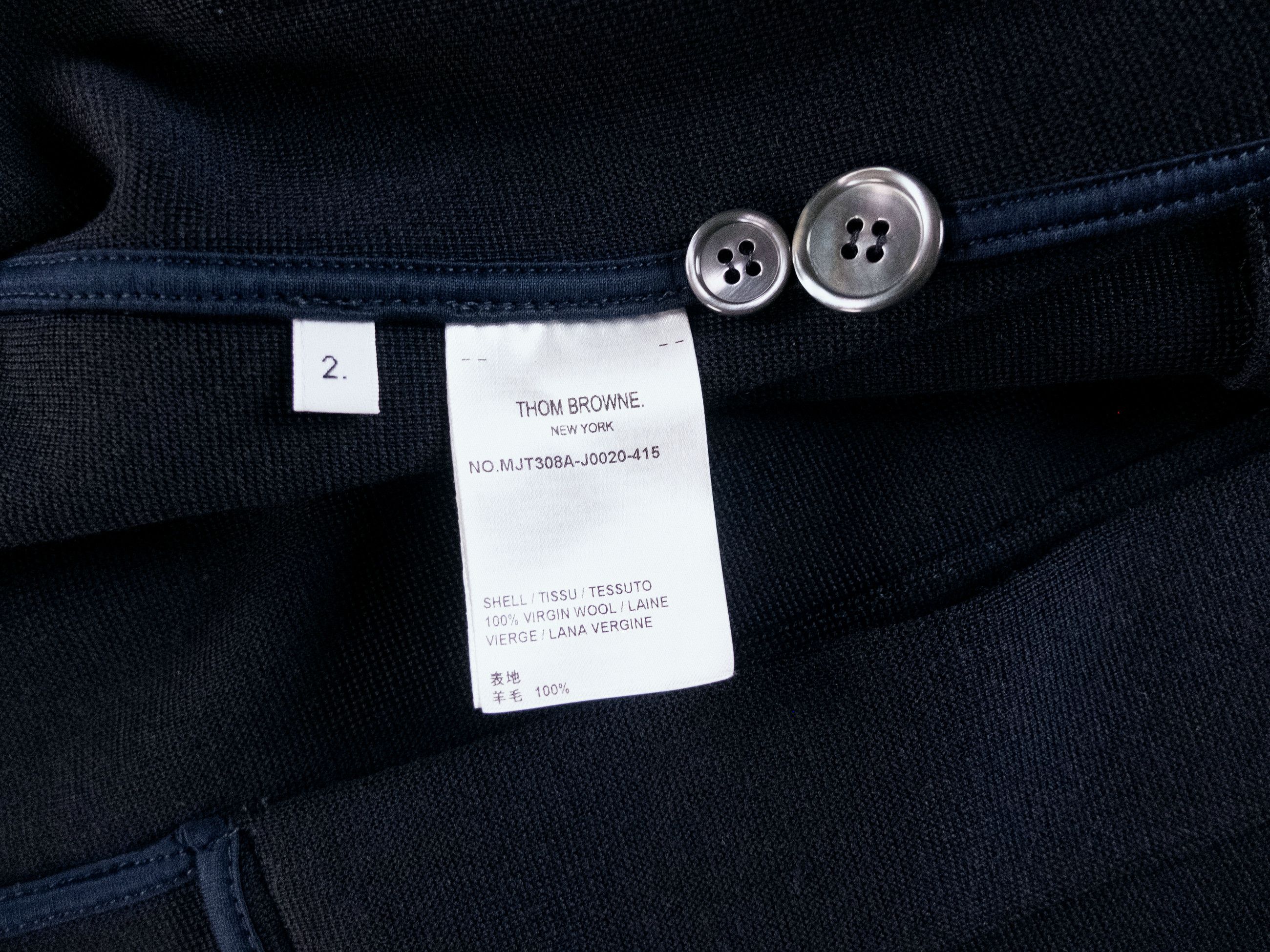 Thom Browne THOM BROWNE navy blue wool sportcoat jacket Size 2 / Medium Size US M / EU 48-50 / 2 - 12 Thumbnail
