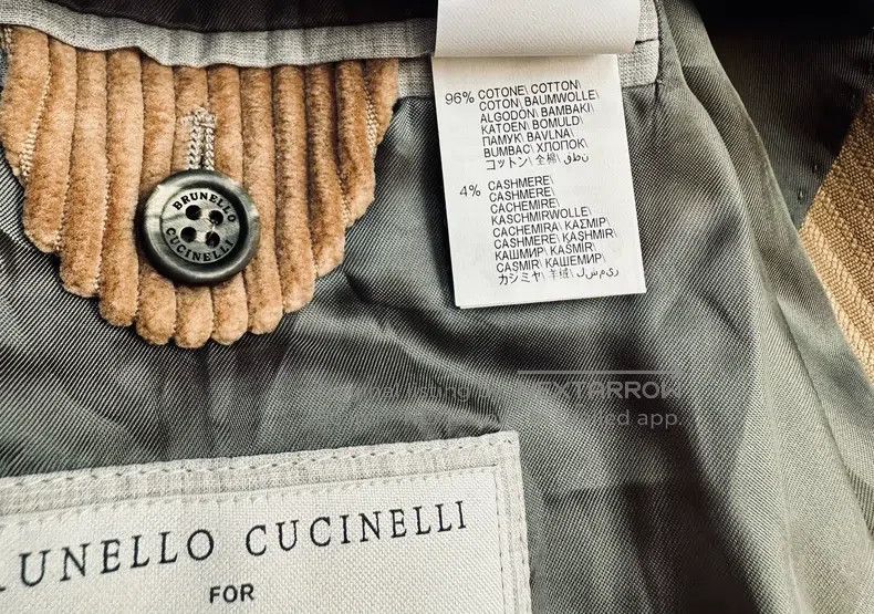 Brunello Cucinelli Brunello Cucinelli Cashmere Corduroy Double-breasted Coat Size US L / EU 52-54 / 3 - 9 Thumbnail