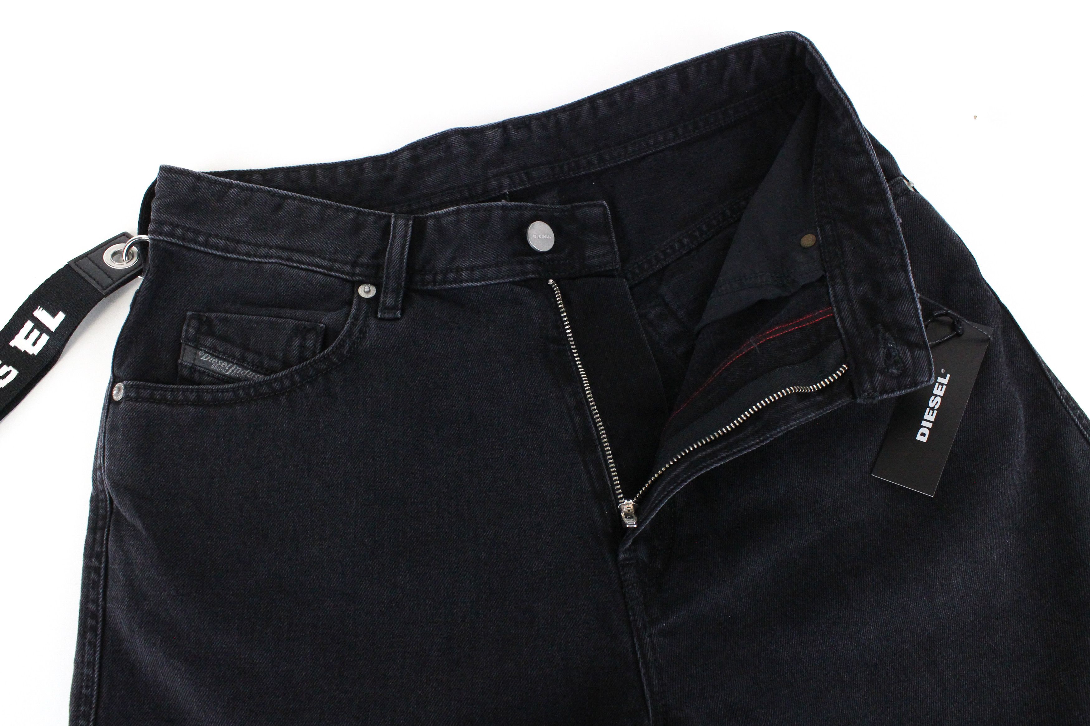 Diesel D-WILLOH 084TN W29 Summer Black Cotton Denim Shorts 84122 Size US 29 - 3 Thumbnail