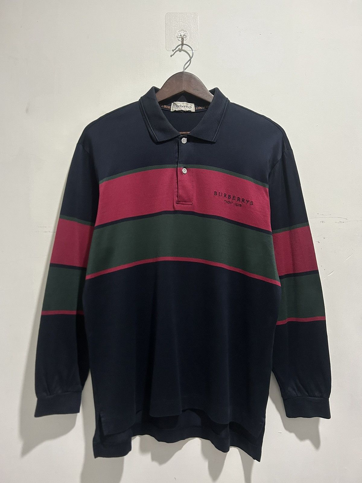 Burberry 1990s Burberrys Yacht Club Striped Shirt Size US M / EU 48-50 / 2 - 1 Thumbnail
