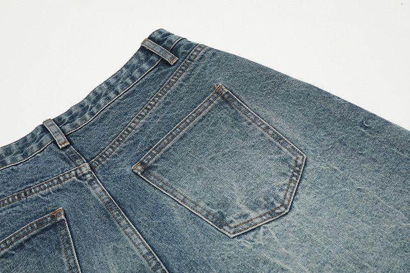 Vintage Washed Lightning Blue Clean-Fit Denim Shorts Size US 32 / EU 48 - 5 Thumbnail