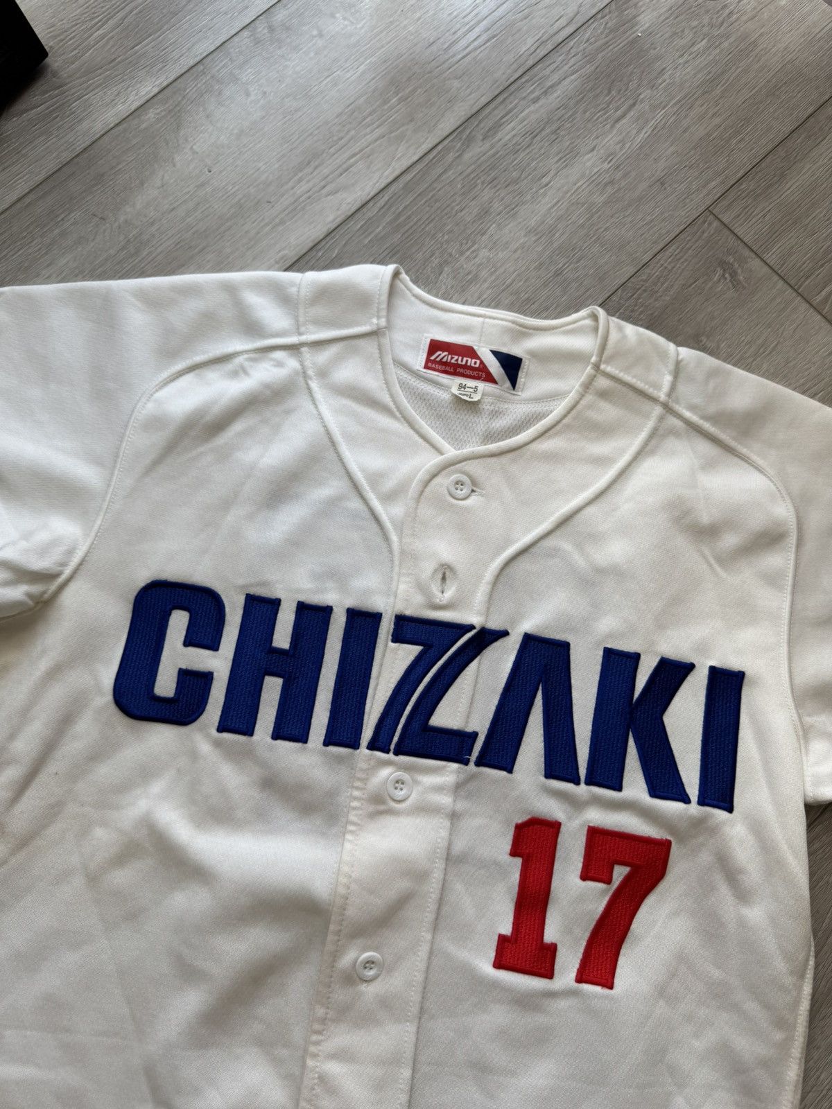 Mizuno Game Worn Vintage Mizuno Baseball Jersey | CHIZAKI #17 Japan Size US L / EU 52-54 / 3 - 2 Thumbnail
