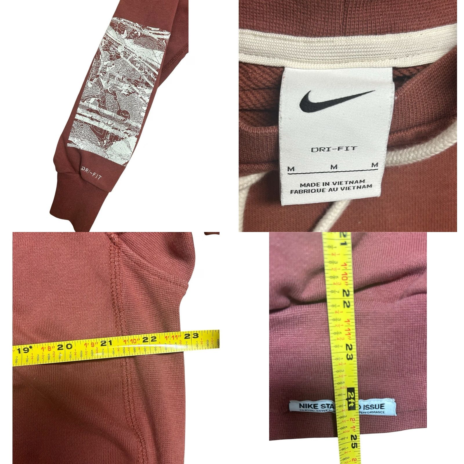 Nike Nike Hoodie Mens Medium Red Dri-FIT The Organic High Graphic Sweatshirt Sweater Size US M / EU 48-50 / 2 - 8 Thumbnail