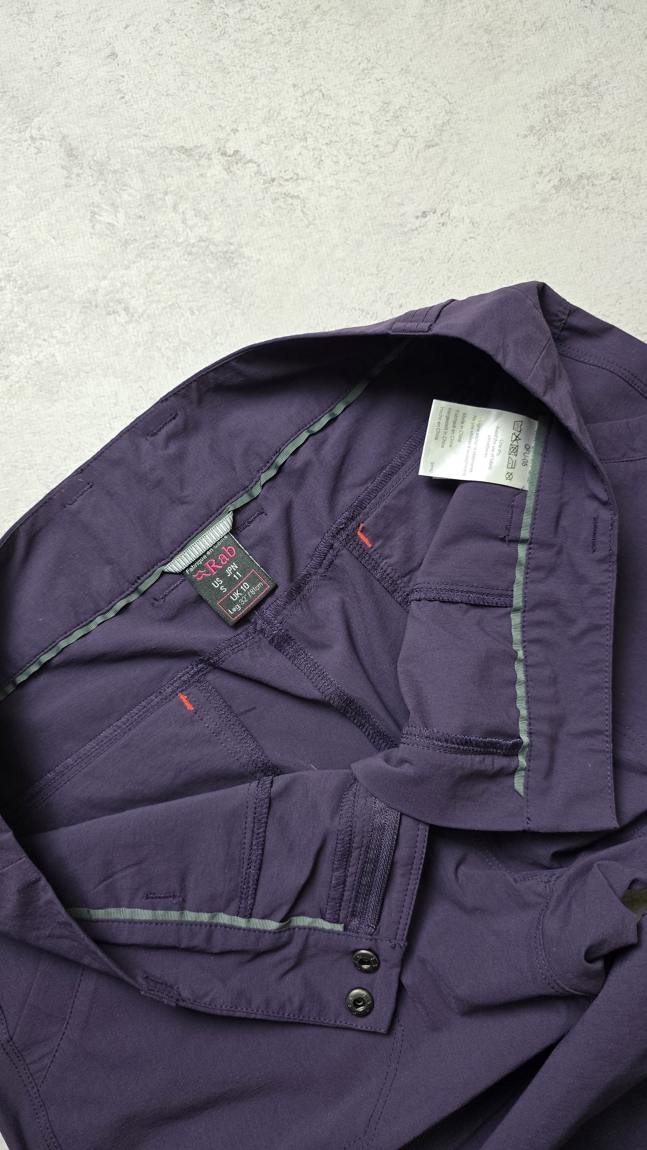Rab Rab Women's Purple Helix Trousers Active Hiking Walk Pants Size 32" / US 10 / IT 46 - 14 Thumbnail