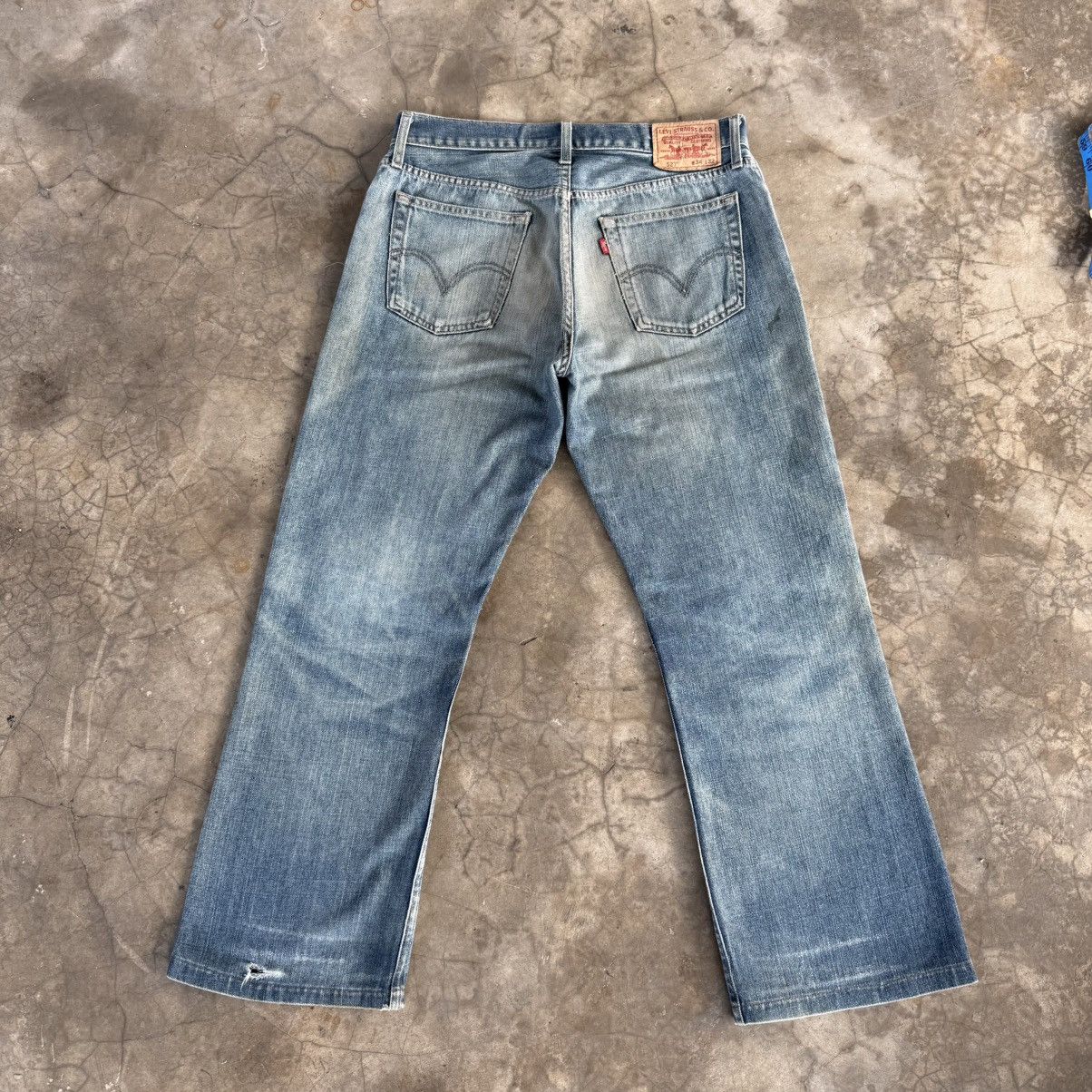 Levi's Vintage Clothing W34x28 Vintage Levi's 527 Low Bootcut Faded Denim Jean Size US 34 / EU 50 - 10 Thumbnail