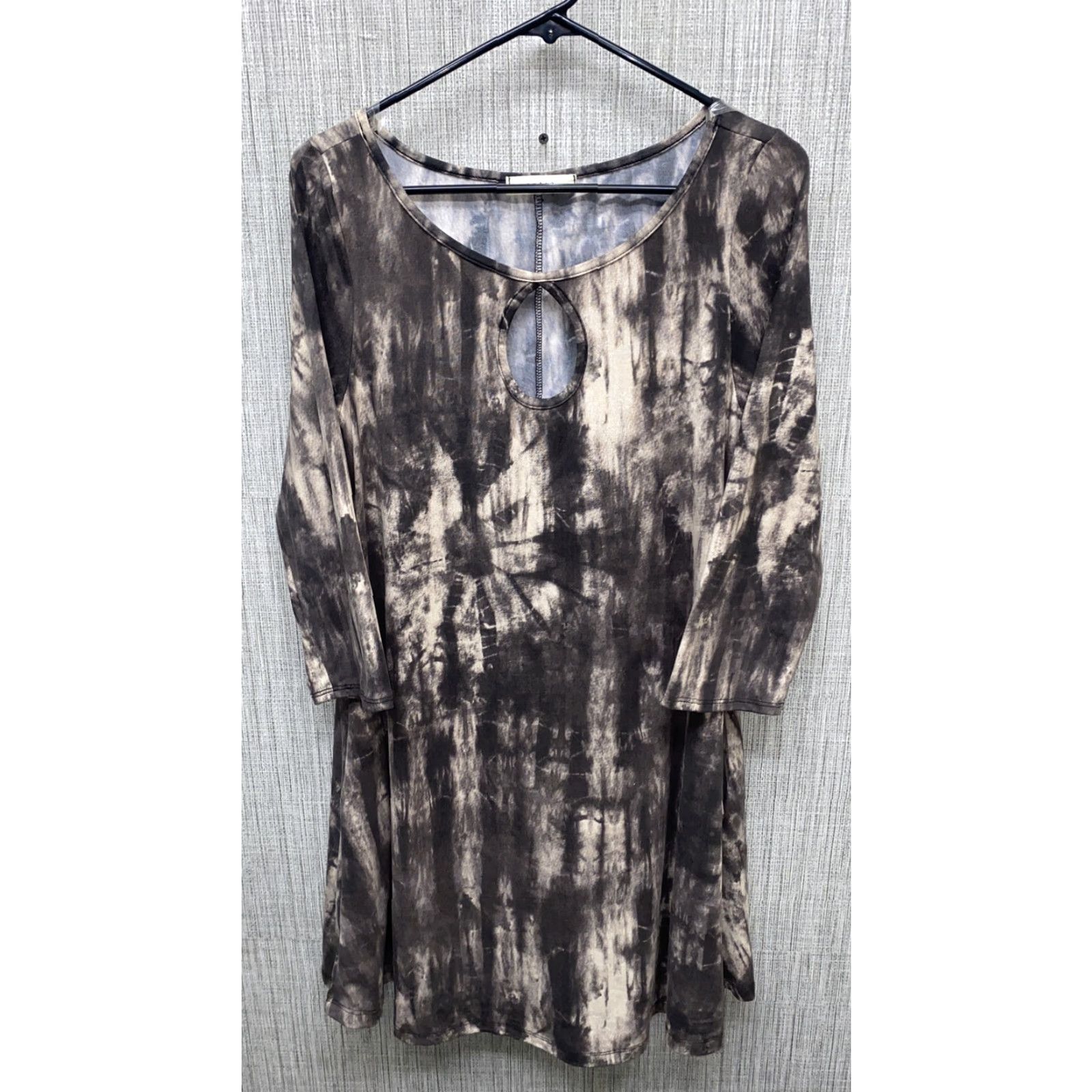 Vintage Entro Womens T-Shirt Dress Long Sleeve Pullover Gray Size L Size L / US 10 / IT 46 - 2 Thumbnail