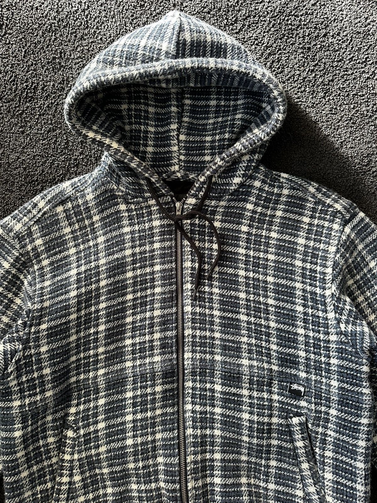 Stussy Stussy Plaid Hooded Worker Jacket | Grailed