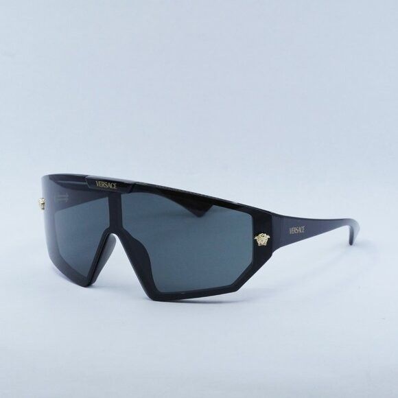 Versace Versace VE4461 GB1/87 Sunglasses Black Shield Frame Size ONE SIZE - 7 Thumbnail