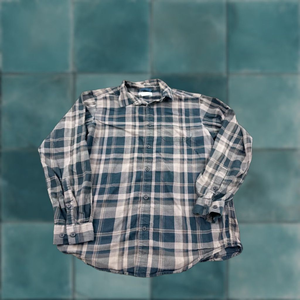 Altea Columbia Shirt Mens M Gray Teal Plaid Luxe Flannel Long Sleeve Button Up Casual Outdoor Regular Size US M / EU 48-50 / 2 - 1 Thumbnail