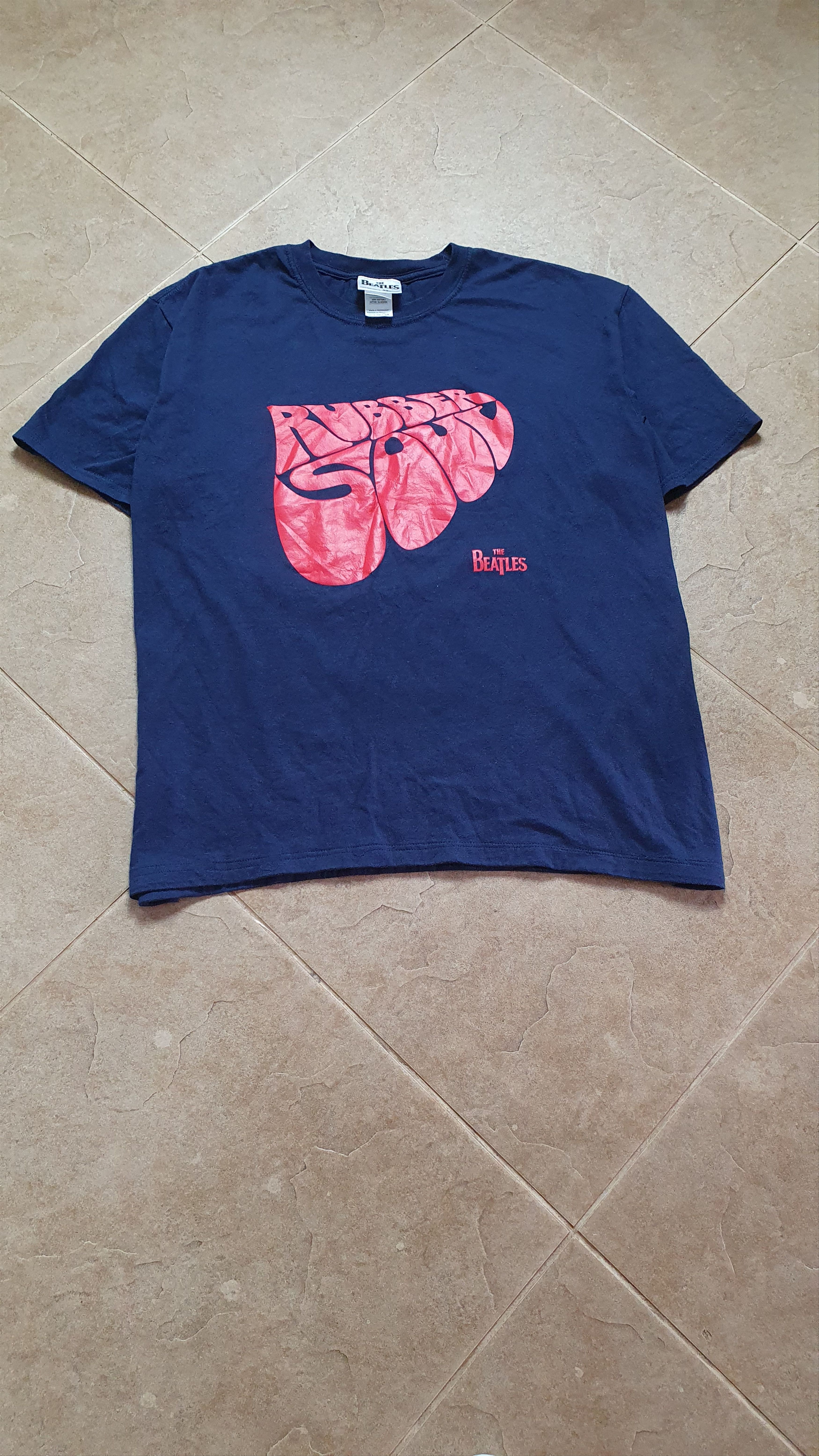 Gildan Vintage t-shirt Beatles Rock Logo 90s Y2K USA Style Band Tee Size US XL / EU 56 / 4 - 6 Thumbnail