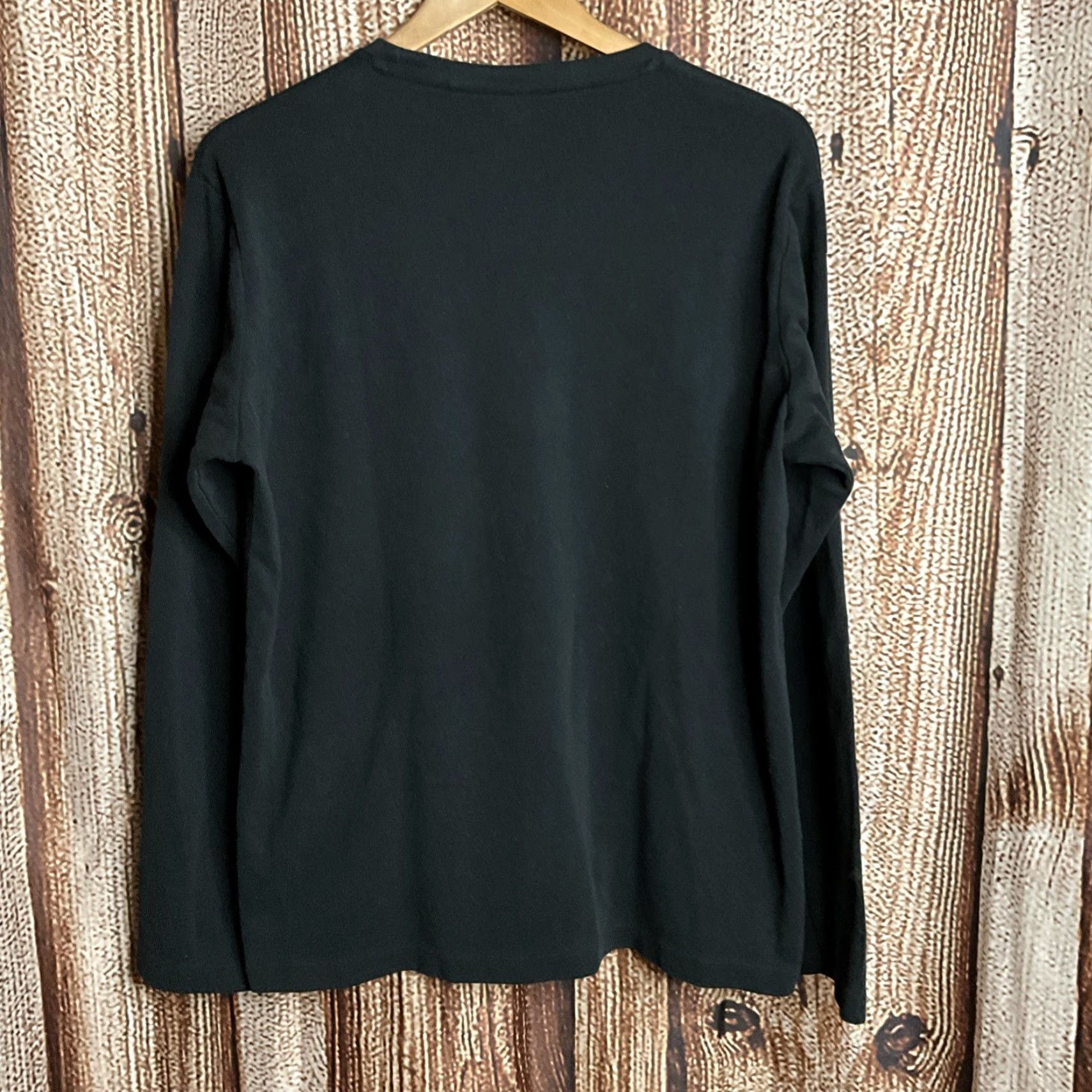 Uniqlo Uniqlo T Shirt Mens L Black Long Sleeve Crewneck Cotton Basic Casual Top Size US L / EU 52-54 / 3 - 3 Thumbnail