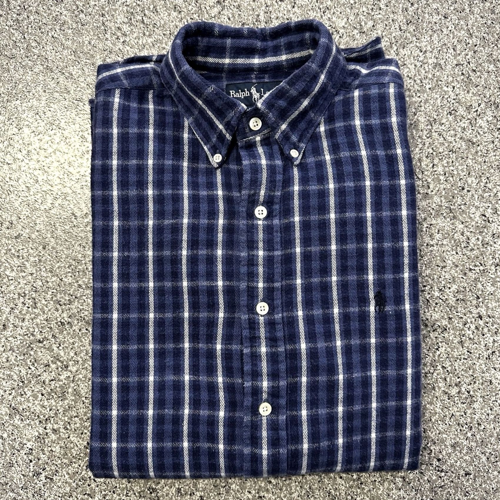 Ralph Lauren Ralph Lauren Blake Flannel Shirt Mens M Long Sleeve Button-Down Plaid Blue Size US M / EU 48-50 / 2 - 2 Thumbnail