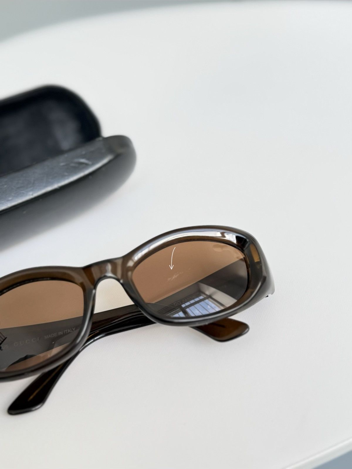 Gucci GUCCI By Tom Ford Sunglasses 2432 Wrap Shield Bella Hadid Size ONE SIZE - 10 Thumbnail