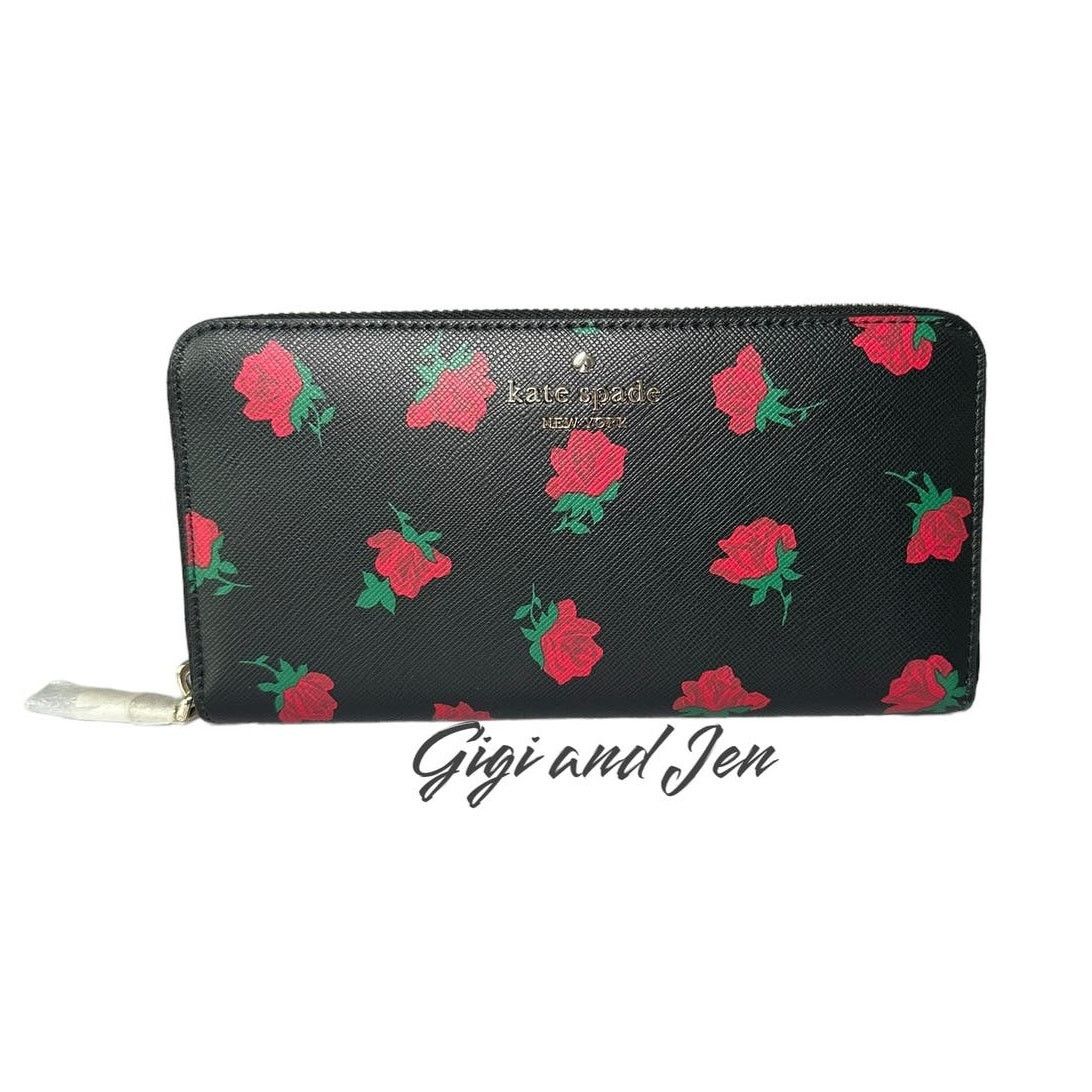 Kate Spade Kate Spade Madison Rose Toss Printed Large Wallet Size ONE SIZE - 1 Thumbnail