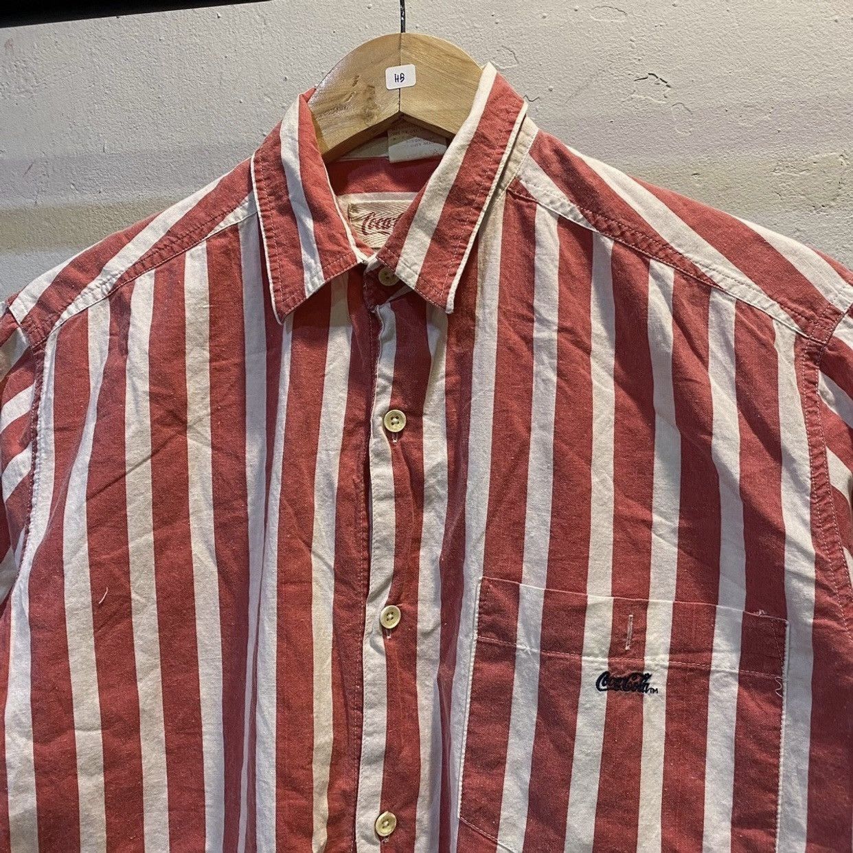 Coca Cola Coca-Cola Vintage Stripe Logo Button Up Shirts Pocket Size US L / EU 52-54 / 3 - 3 Thumbnail
