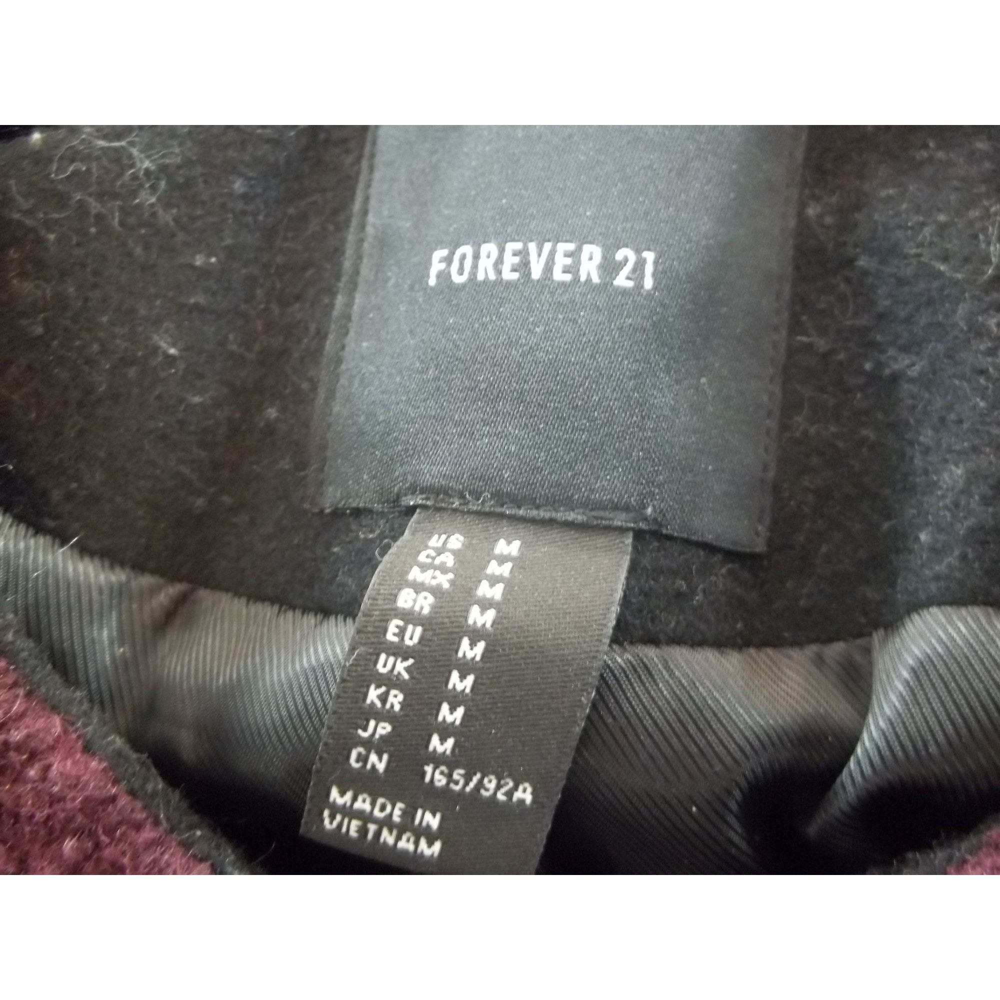 Forever 21 Forever 21 Peacoat Women Sz M Plum Full Zip Wool Long Sleeve Size M / US 6-8 / IT 42-44 - 2 Thumbnail