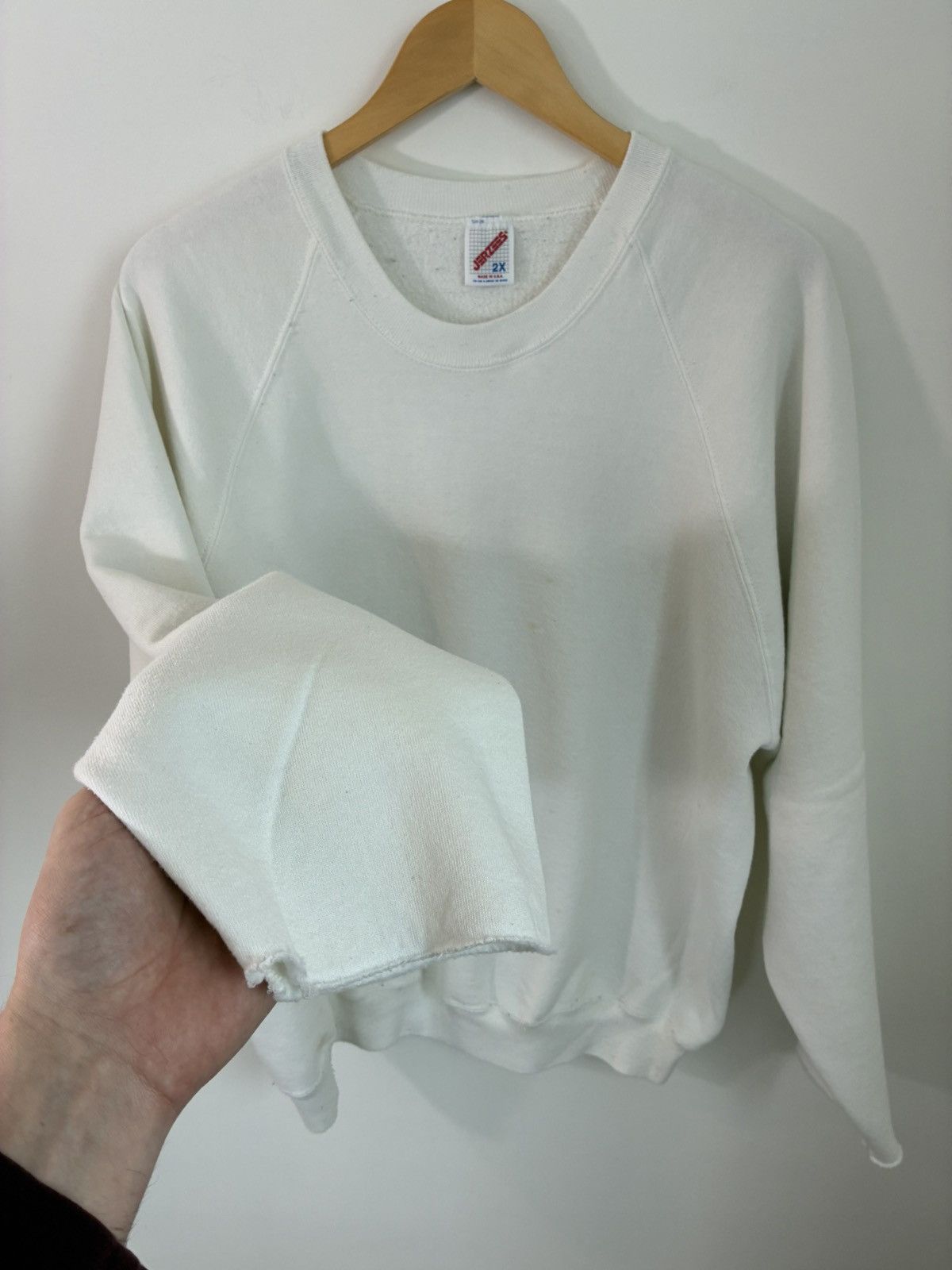 Vintage Oversized Blank Cut Off Distressed Vintage Crewneck Size US XXL / EU 58 / 5 - 1 Thumbnail