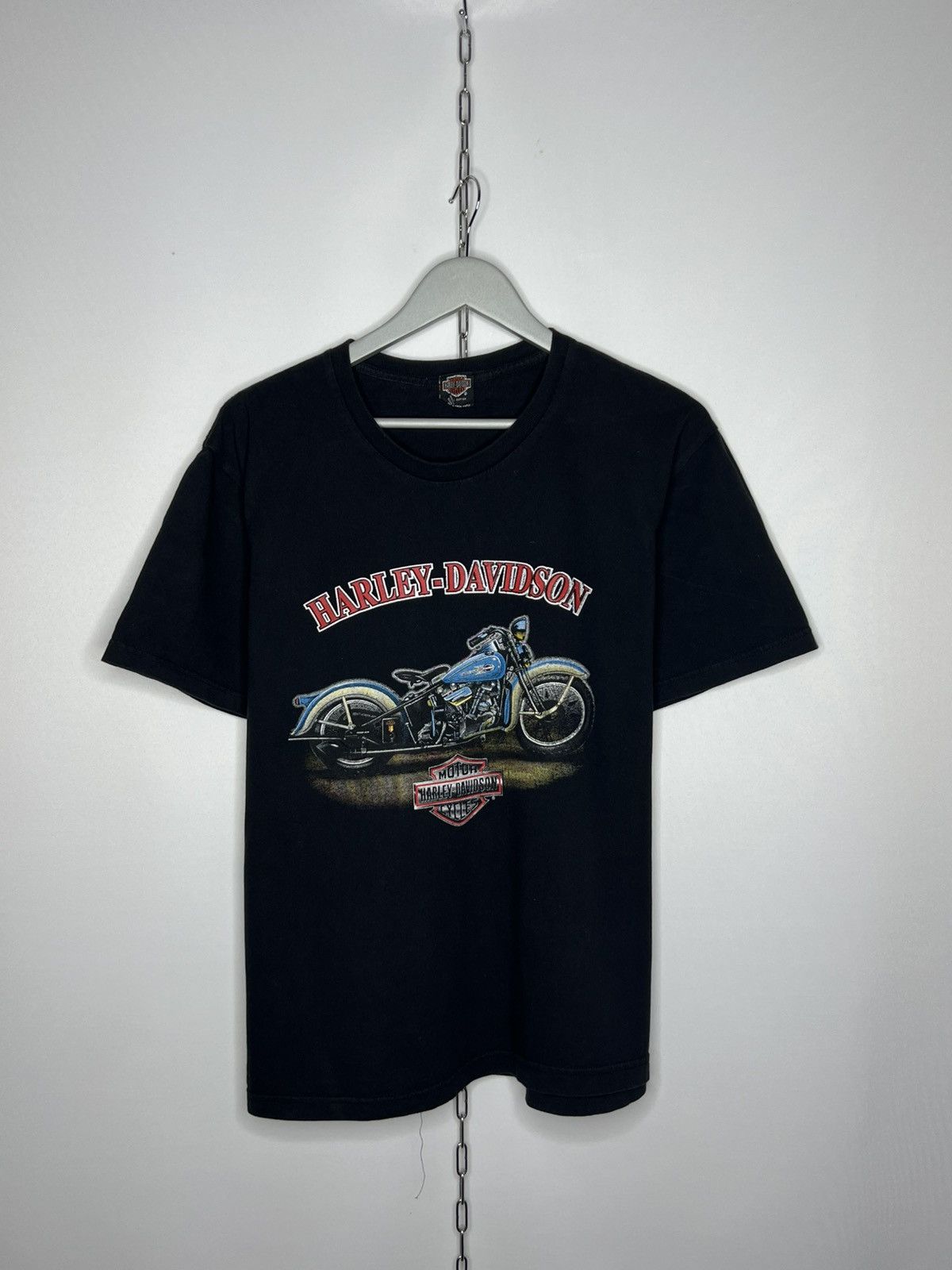 Harley Davidson Vintage Harley Davidson Big Logo Moto T-Shirt Tee Eastside Size US XL / EU 56 / 4 - 2 Thumbnail