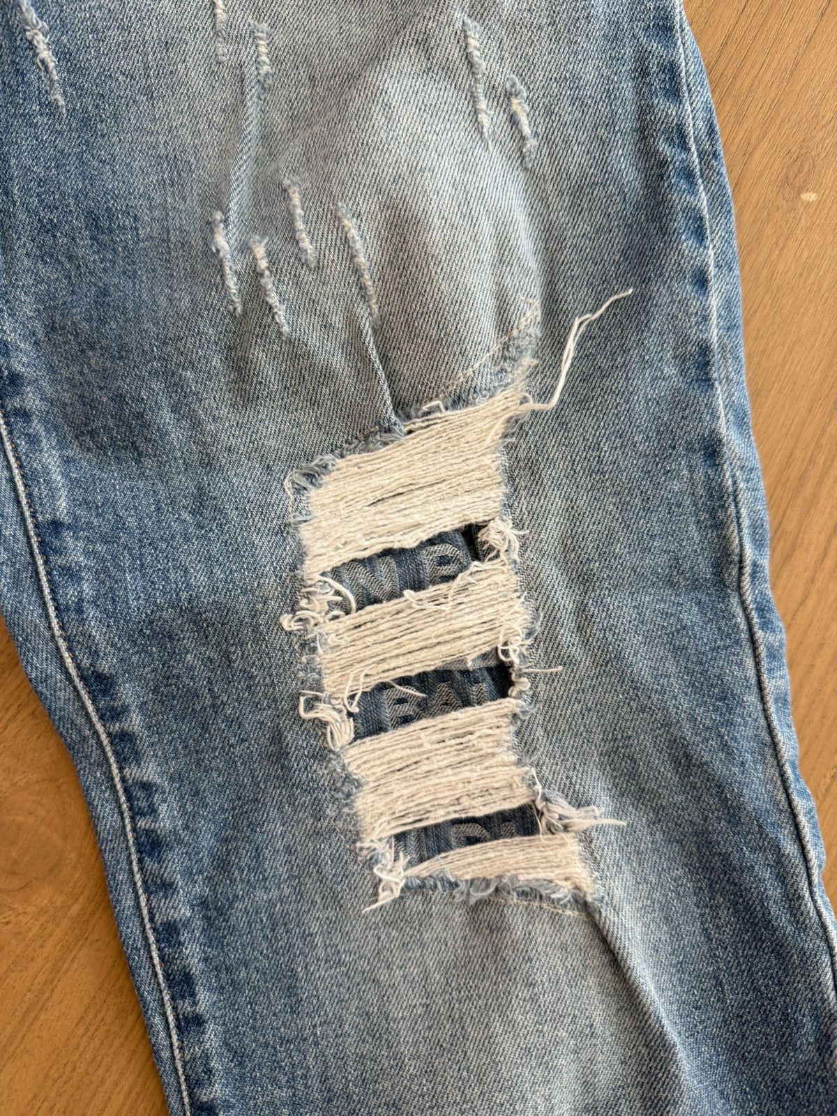 Balmain Balmain Monogram Distressed Tapered Jeans Size US 32 / EU 48 - 5 Thumbnail