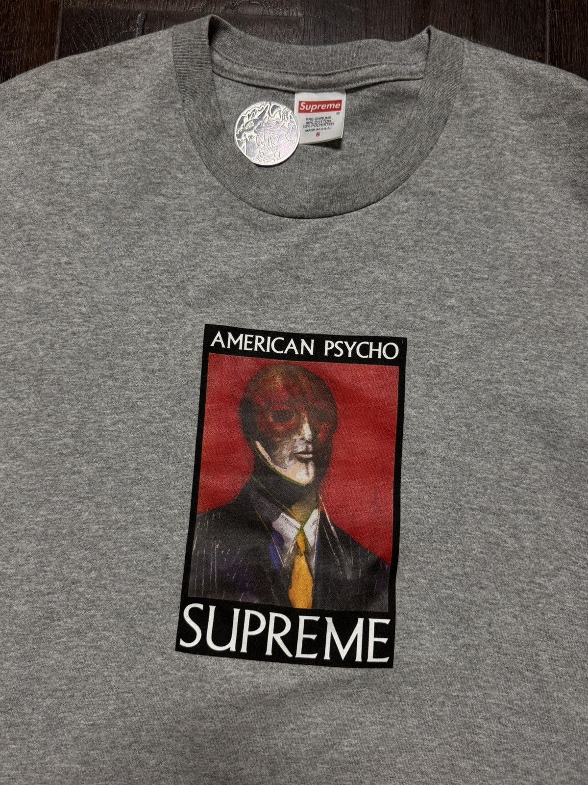 Supreme Supreme American Pyscho Tee Grey New Small Fast Shipping Size US S / EU 44-46 / 1 - 2 Thumbnail