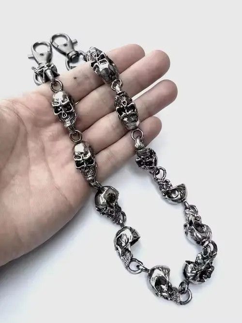 Bc Ethic Retro Goth Skull Wallet Jeans Chain Size ONE SIZE - 5 Thumbnail