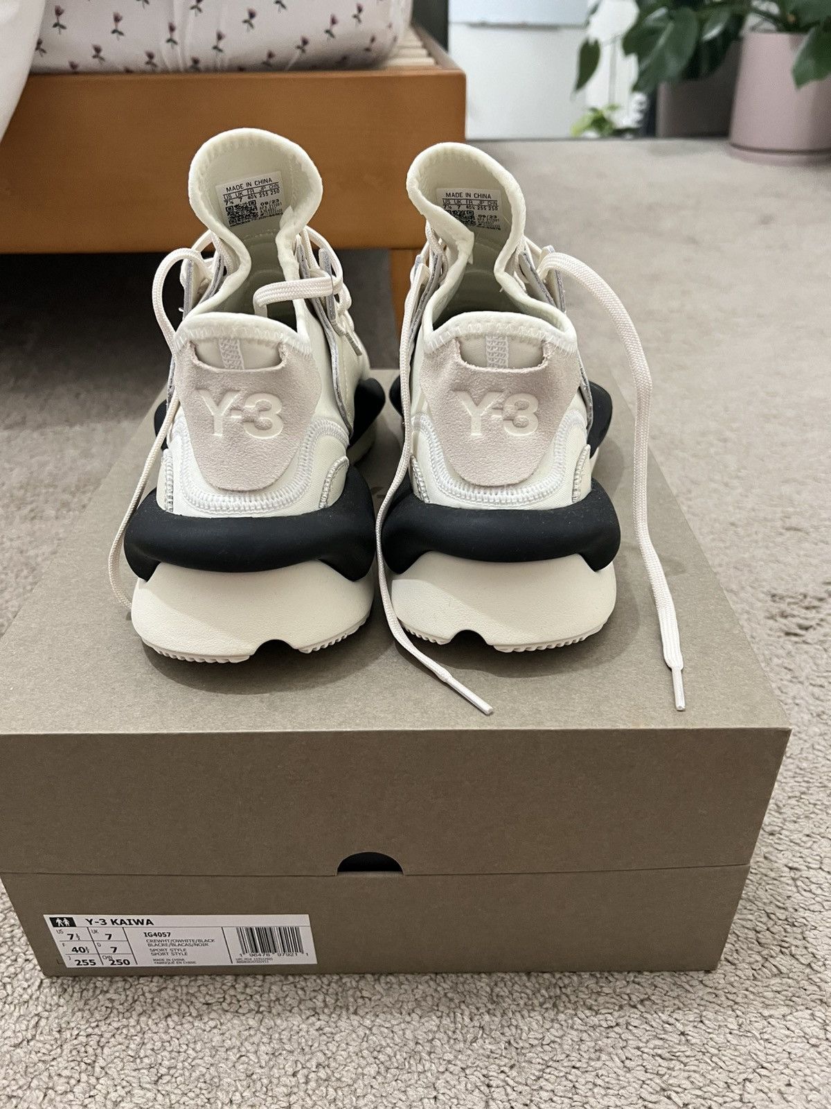 Y-3 Adidas Y-3 Kaiwa Cream White Black Size US 7.5 / EU 40-41 - 4 Thumbnail