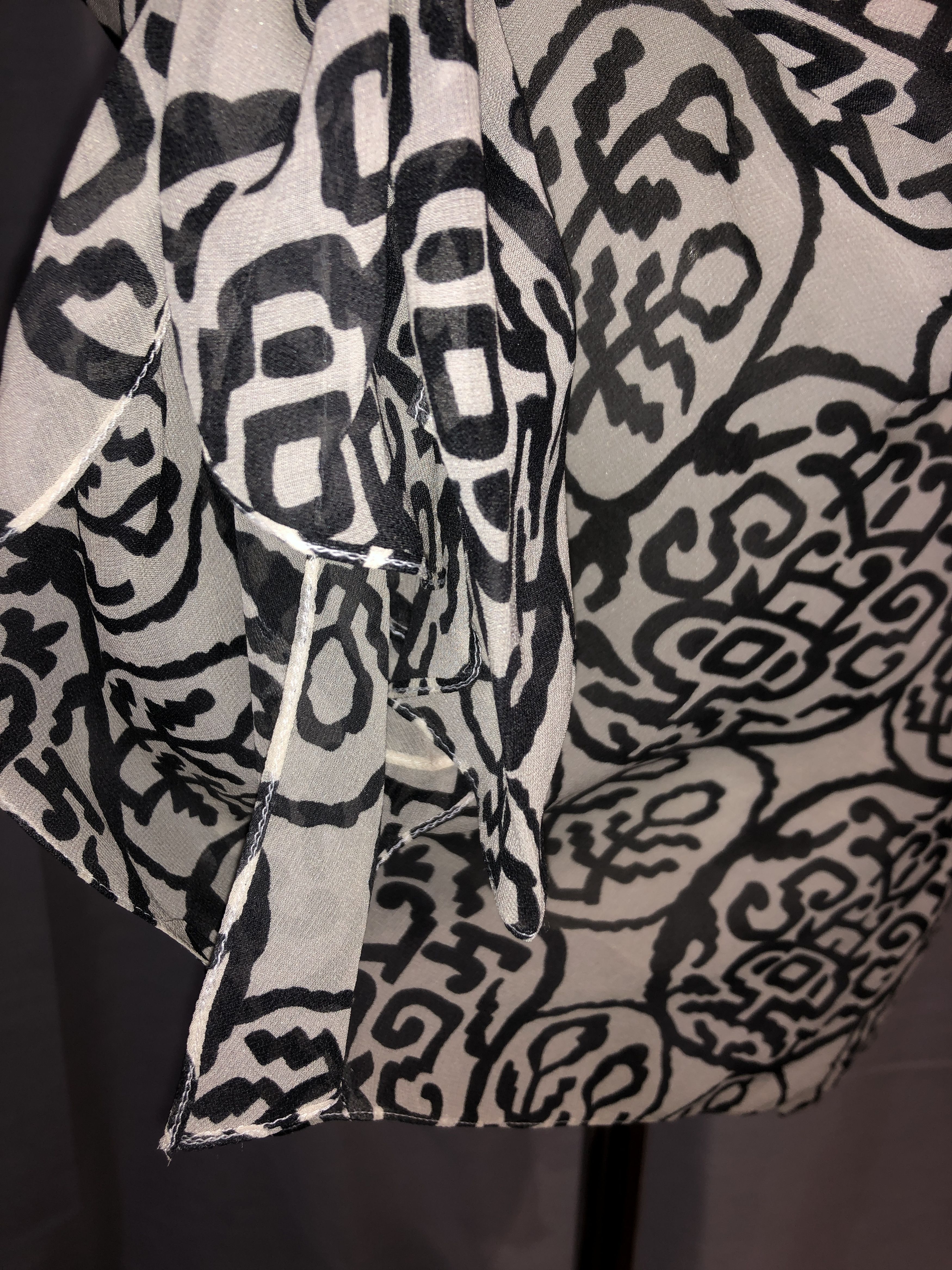 John Galliano Draped Asymmetric Printed Silk Skirt Size 27" / US 4 / IT 40 - 15 Thumbnail