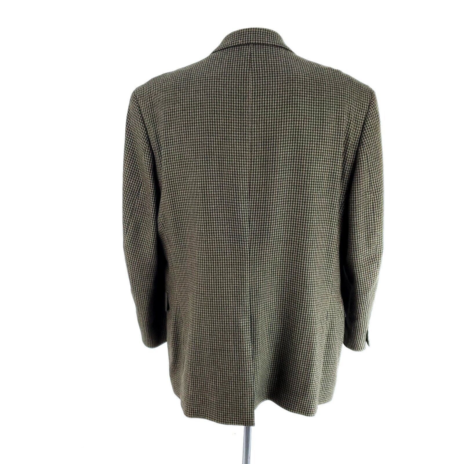 Jos. A. Bank Jos A Bank Tweed Wool 2 Button Sport Coat 44R Green Black Ho Size 44R - 5 Thumbnail
