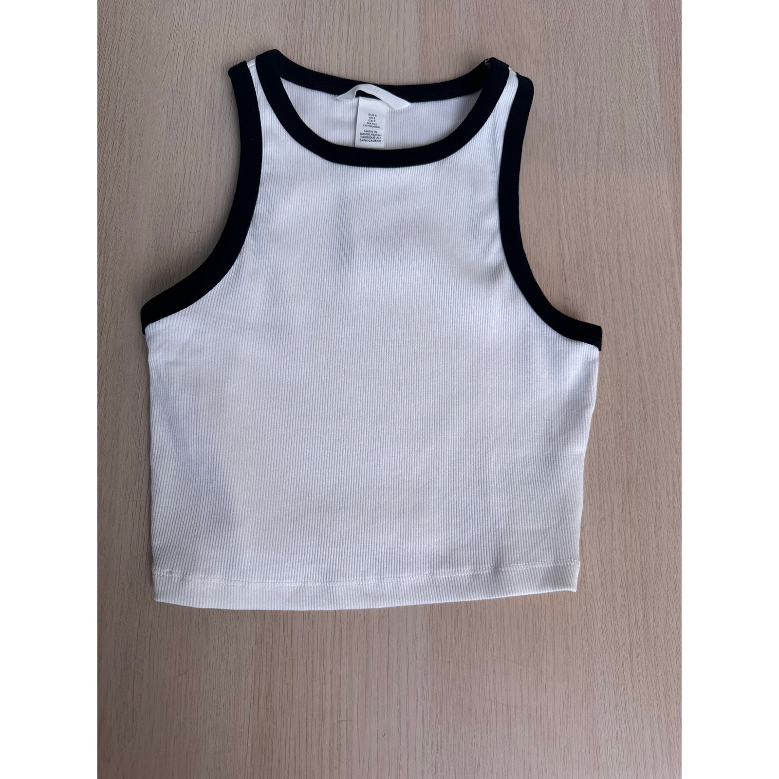 H&M H&M Cotton Ribbed White Tanktop - New Size S / US 4 / IT 40 - 1 Thumbnail