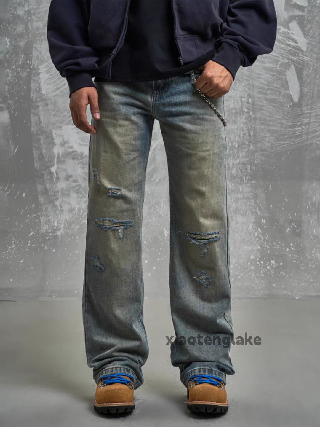 Jean × Vintage washed faded punk grunge rusty yuppie ripped jeans Size US 32 / EU 48 - 1 Thumbnail