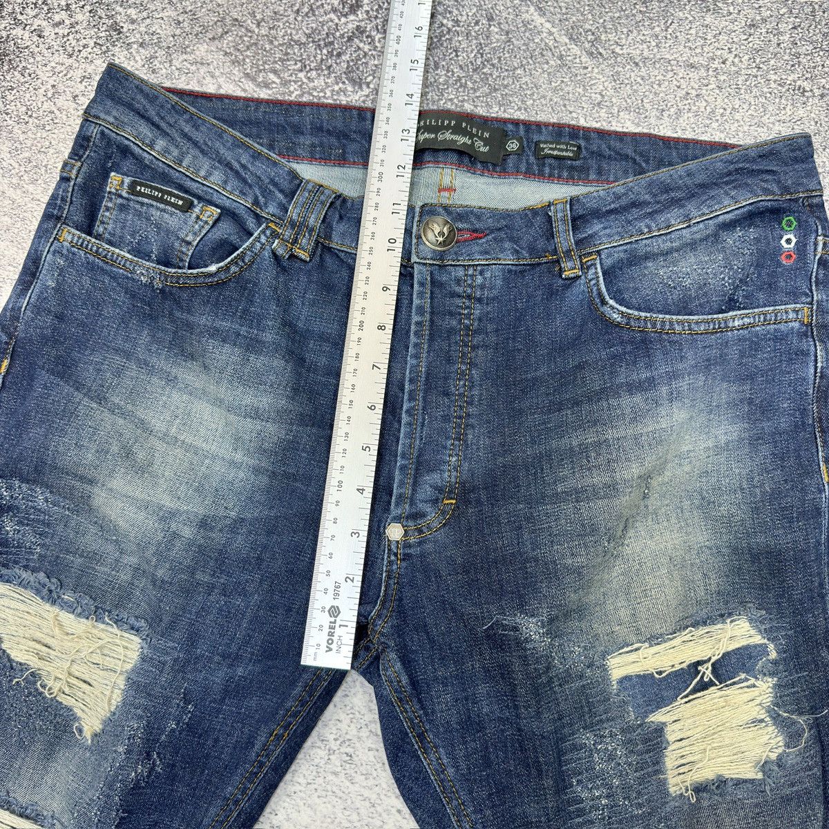 Philipp Plein Philipp Plein Super Straight Cut Mens Jeans 36 size Size US 36 / EU 52 - 19 Thumbnail