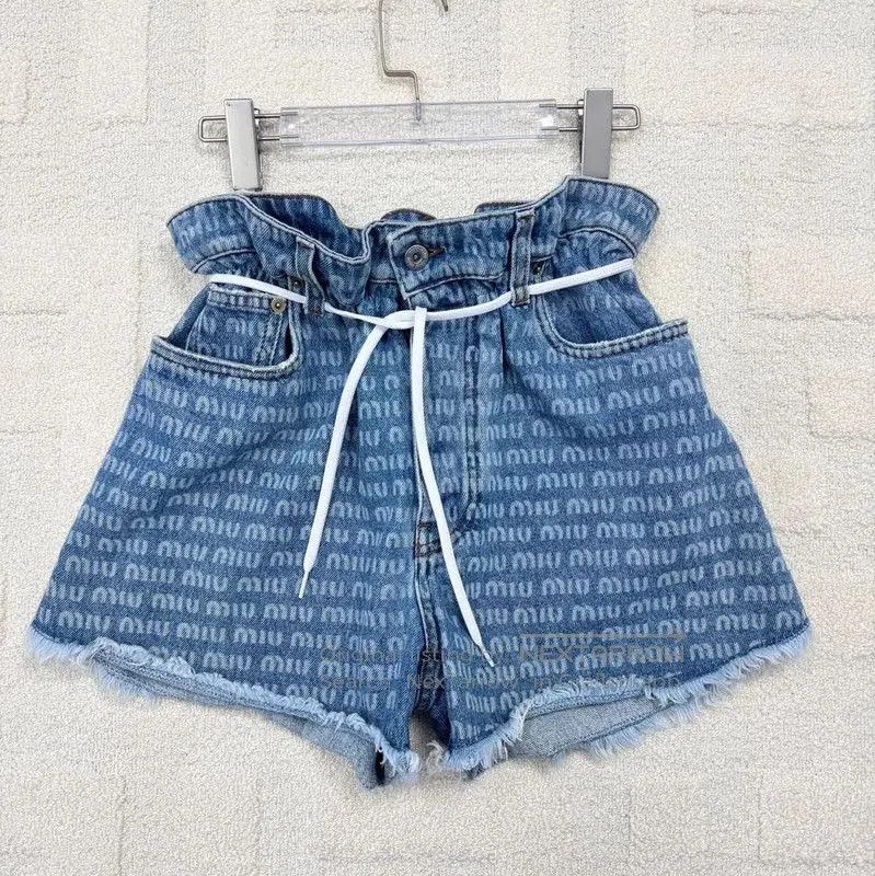 Miu Miu Miu Miu Blue Women's Denim Shorts . Size 23" - 1 Thumbnail