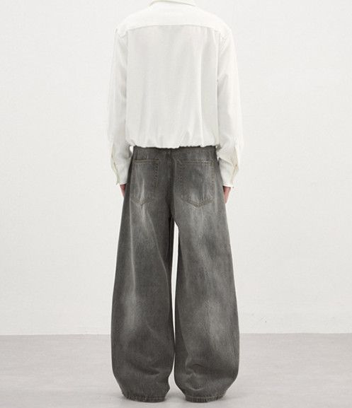 Vintage American high street men's washed wide-leg baggy jeans Size US 32 / EU 48 - 4 Thumbnail