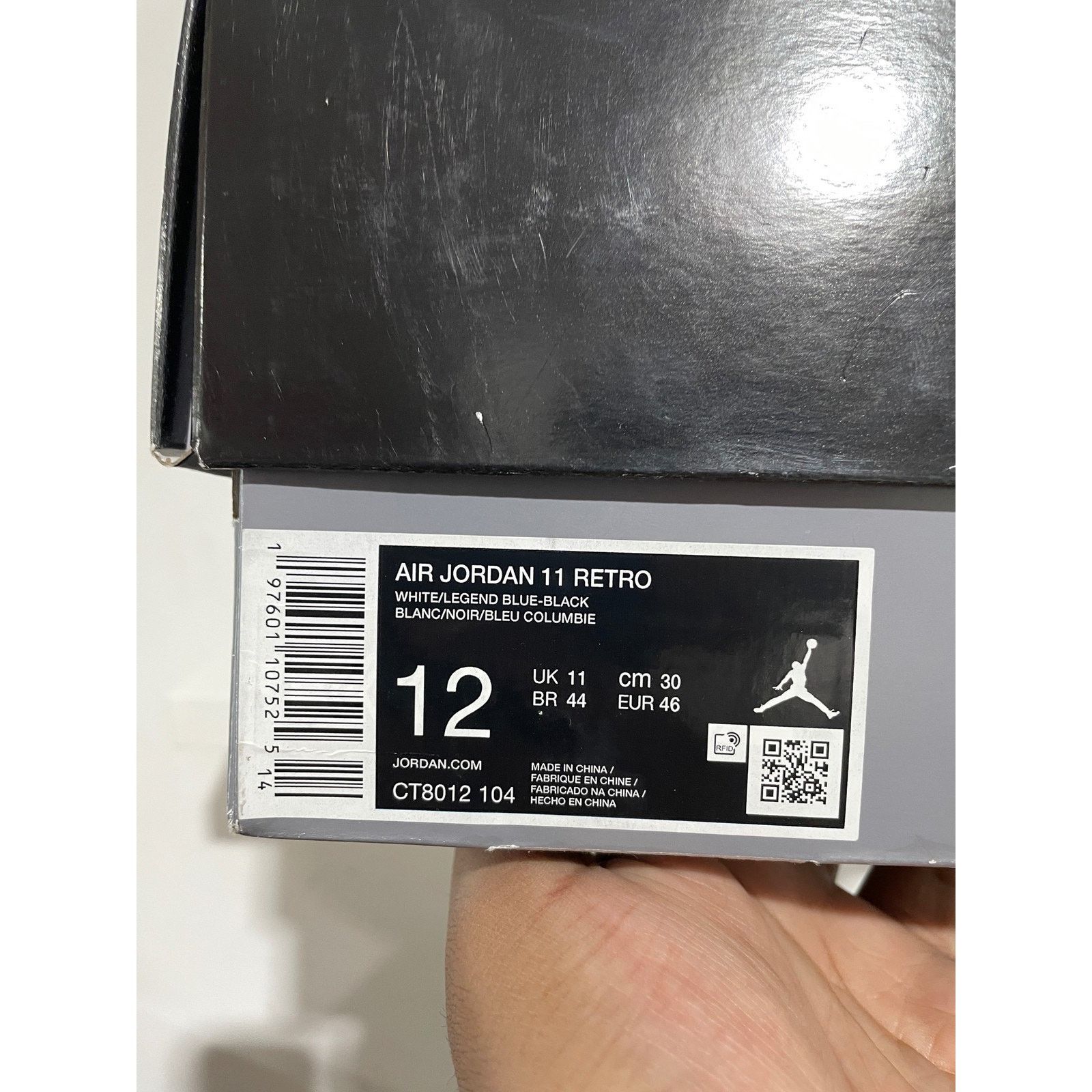 Nike JORDAN 11 RETRO LEGEND BLUE 2024 SIZE 12 PREOWNED Size US 12 / EU 45 - 6 Thumbnail