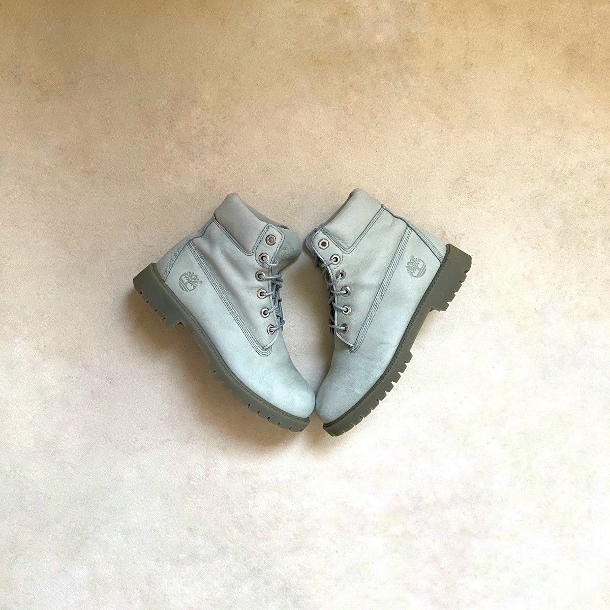Timberland × Vintage BABY BLUE TIMBERLAND BOOTS Size US 5 / EU 37 - 3 Thumbnail