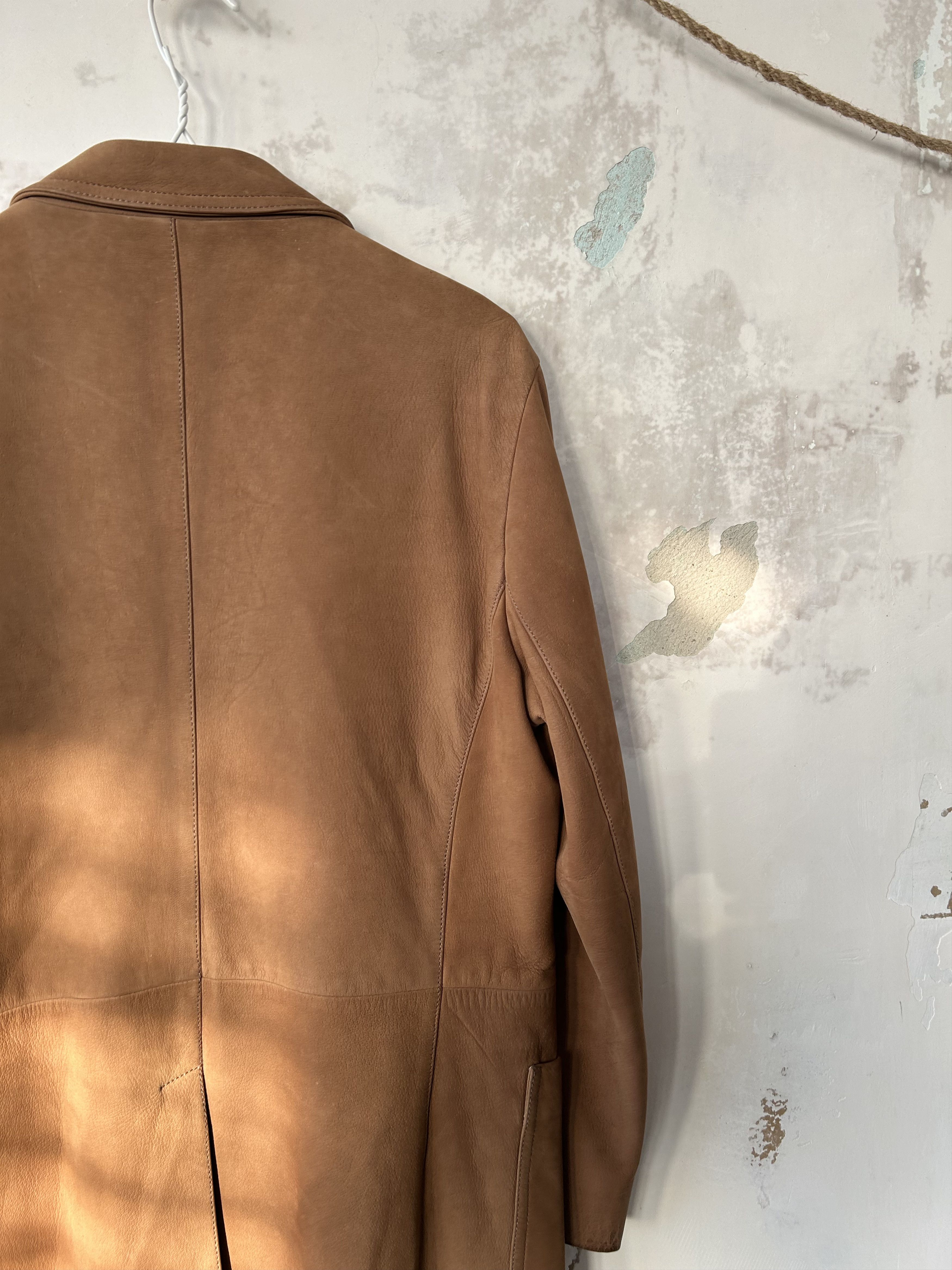 Prada Men's PRADA Brown Leather Jacket Made in Italy EU52 US42 Size US L / EU 52-54 / 3 - 8 Thumbnail