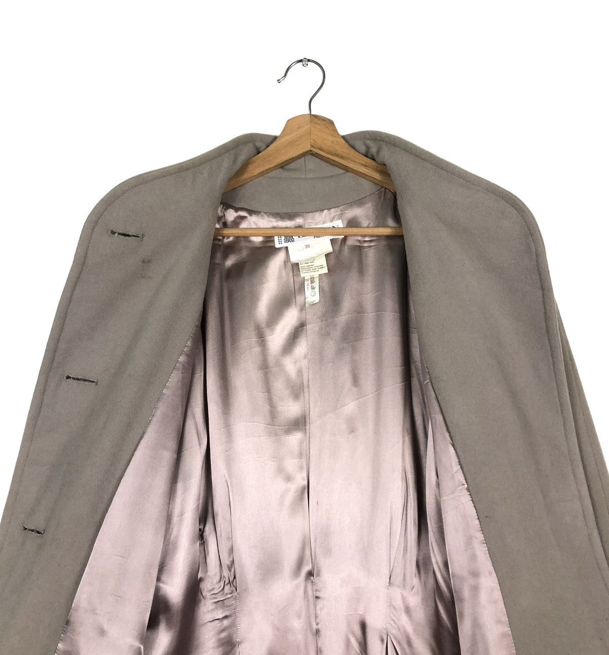 Lanvin 🔥RICH GREY LONG WOOL JACKET HERRINGBONE LANVIN PARIS FRANCE Size US M / EU 48-50 / 2 - 14 Thumbnail