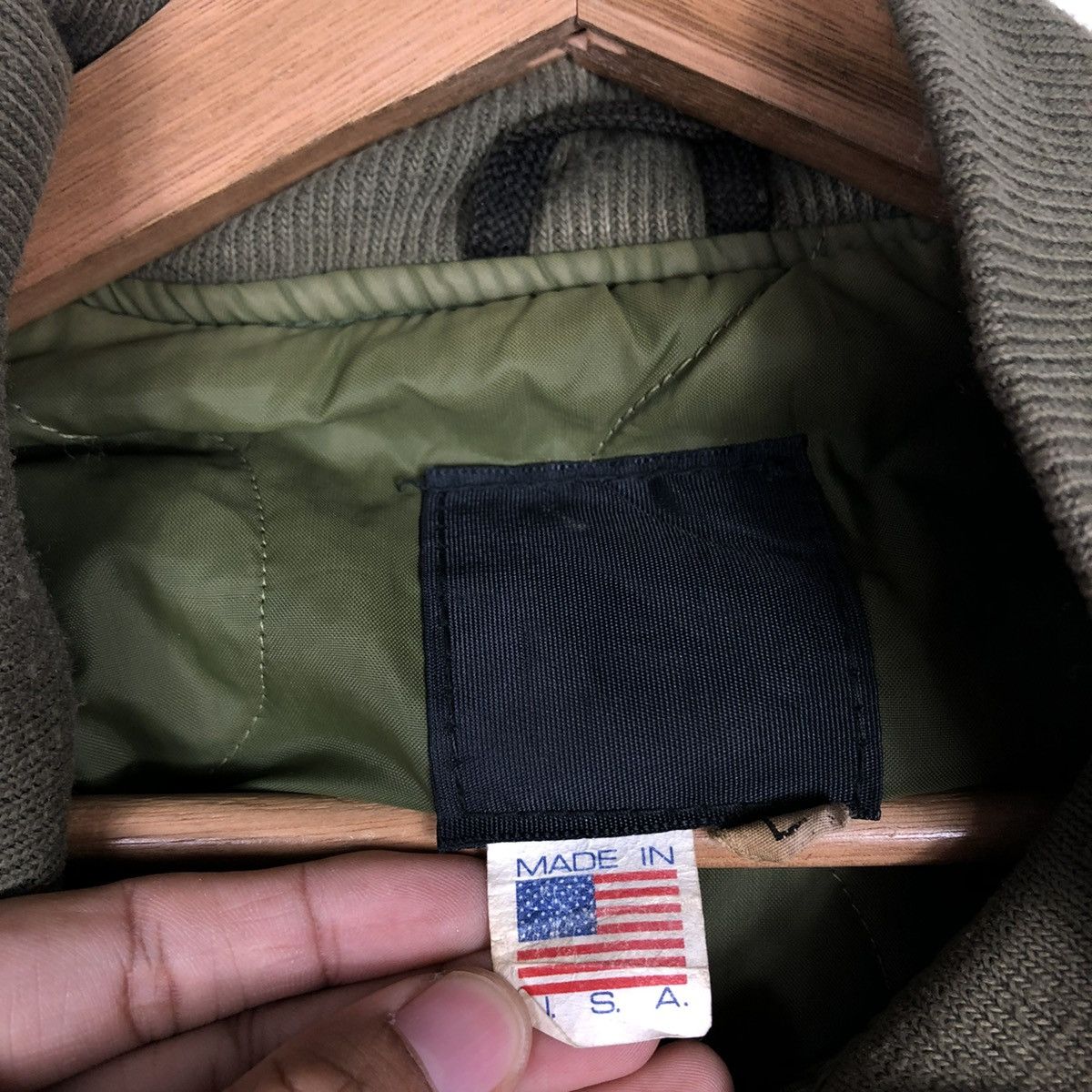 Vintage 🔥VINTAGE 60’s FLY BOMBER JACKET MILITARY MADE IN USA Size US L / EU 52-54 / 3 - 18 Thumbnail