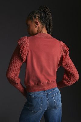 Anthropologie Anthropologie Dolan Fringed Sweater Pullover Crew Neck Pom Size L / US 10 / IT 46 - 7 Thumbnail