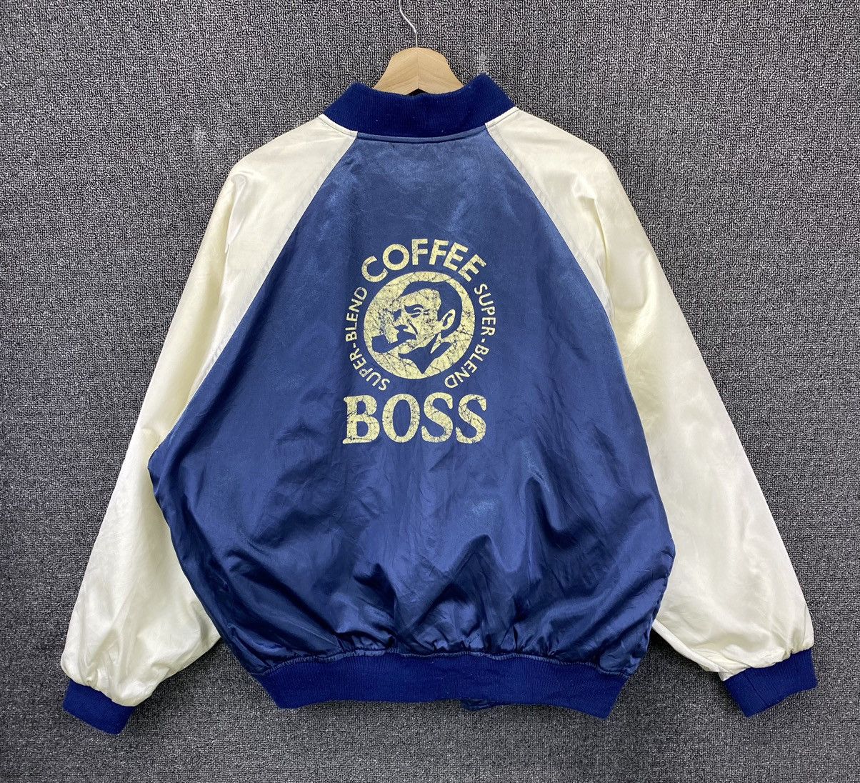 Vintage Suntory Boss Coffee Logo Varsity Jacket