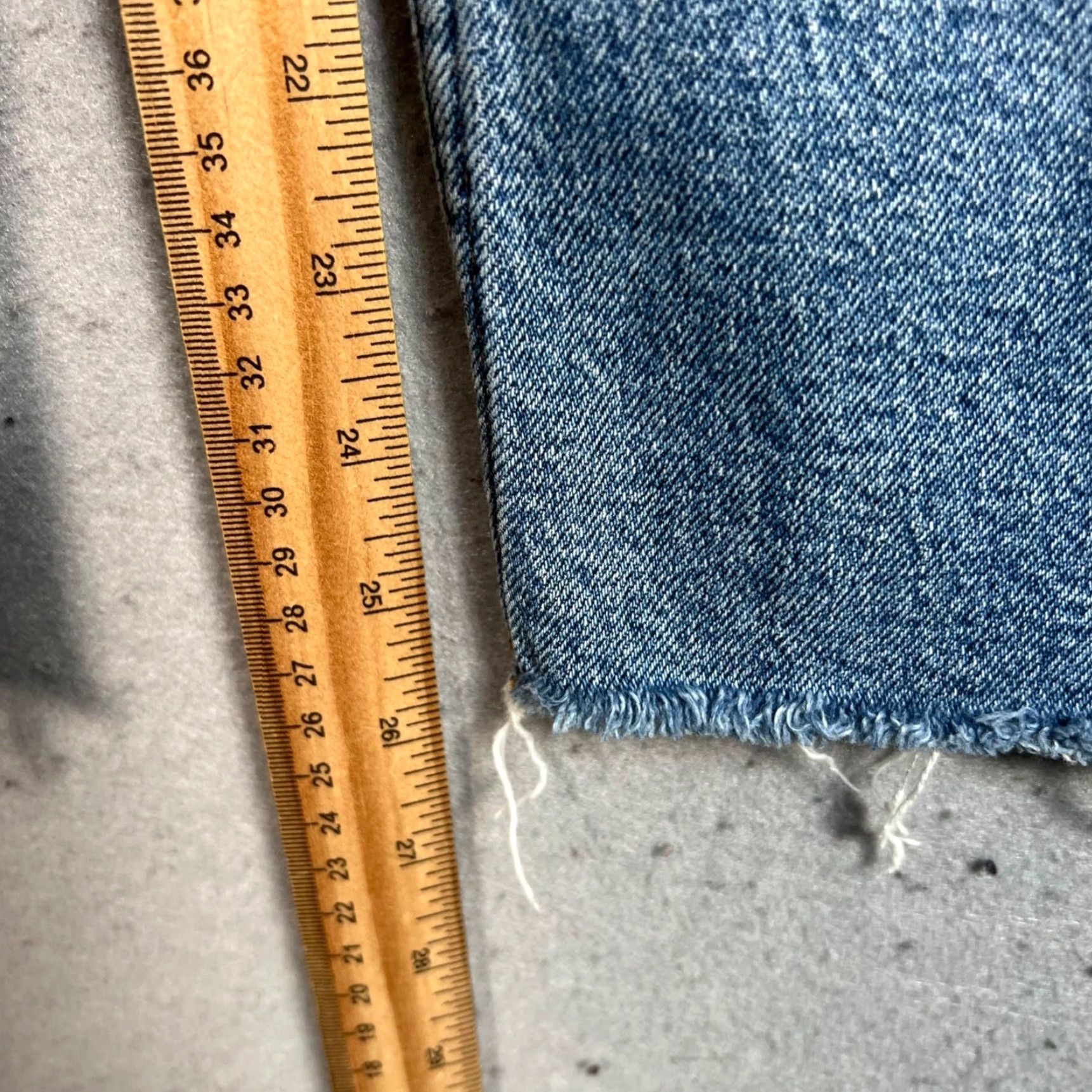 RE/DONE VINTAGE Re/Done Originals Jeans High-Rise Frayed Hem Straight Blue Denim Size 25 Size 42" / US 20 - 7 Thumbnail