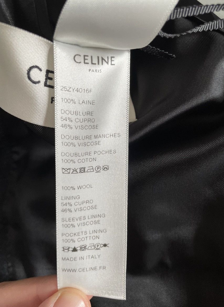 Celine × Hedi Slimane FW24 Runway 3 Buttons Mods Blazer Jacket Japanese Flannel Size 50R - 12 Thumbnail