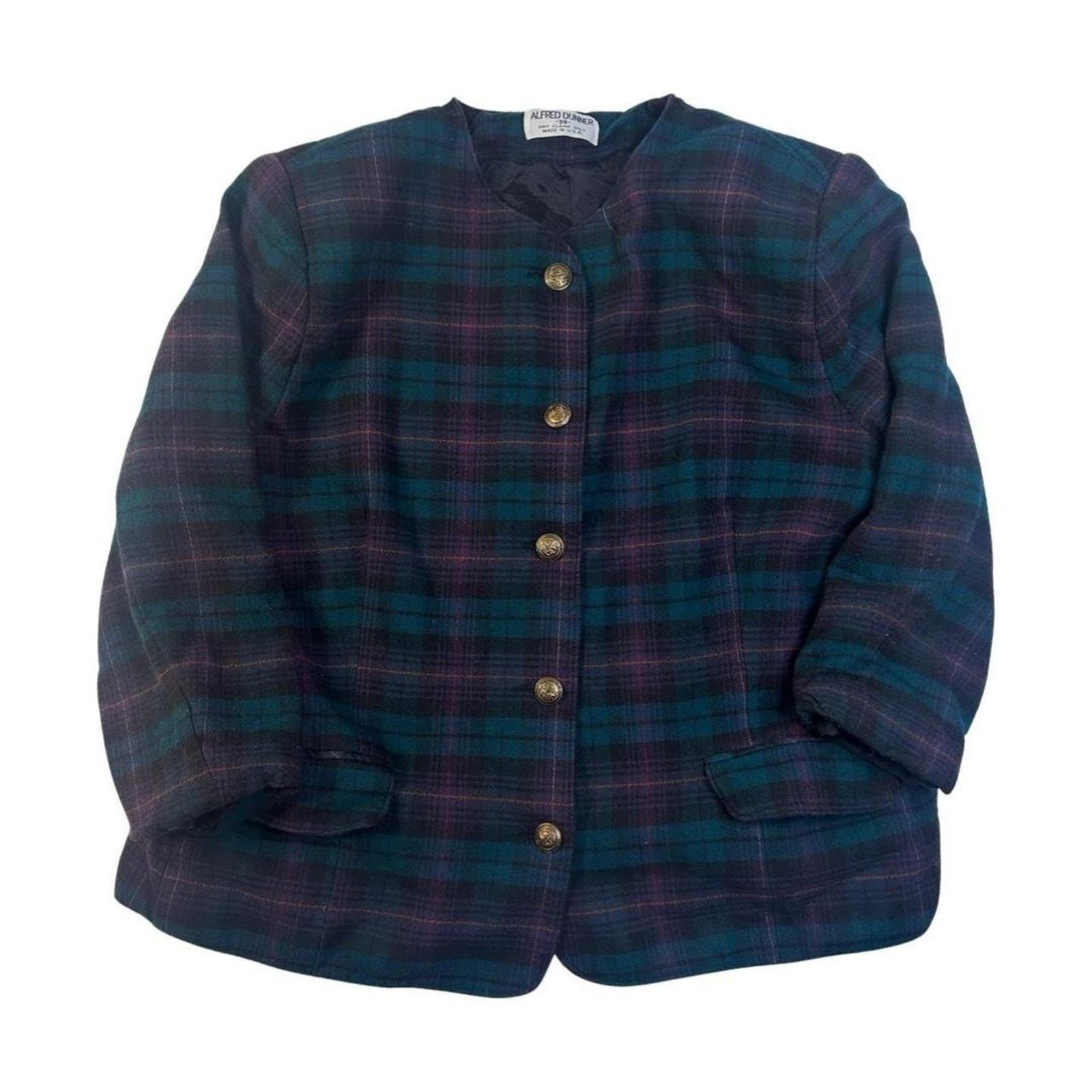 Vintage Vintage plaid blazer alfred dunner Size M / US 6-8 / IT 42-44 - 1 Thumbnail