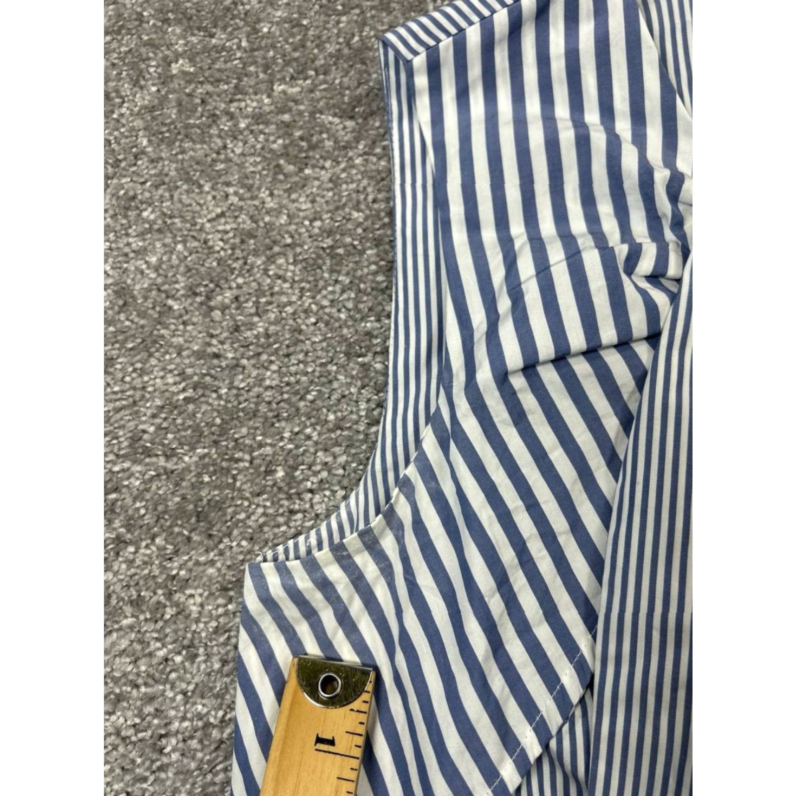 Max Mara Weekend Max Mara Dress Womens 4 Blue White Cotton Striped Sleeveless Round Neck Zip A-Line Blouson Sheath Casual Summer Spring Fall Mens? Size S / US 4 / IT 40 - 7 Thumbnail