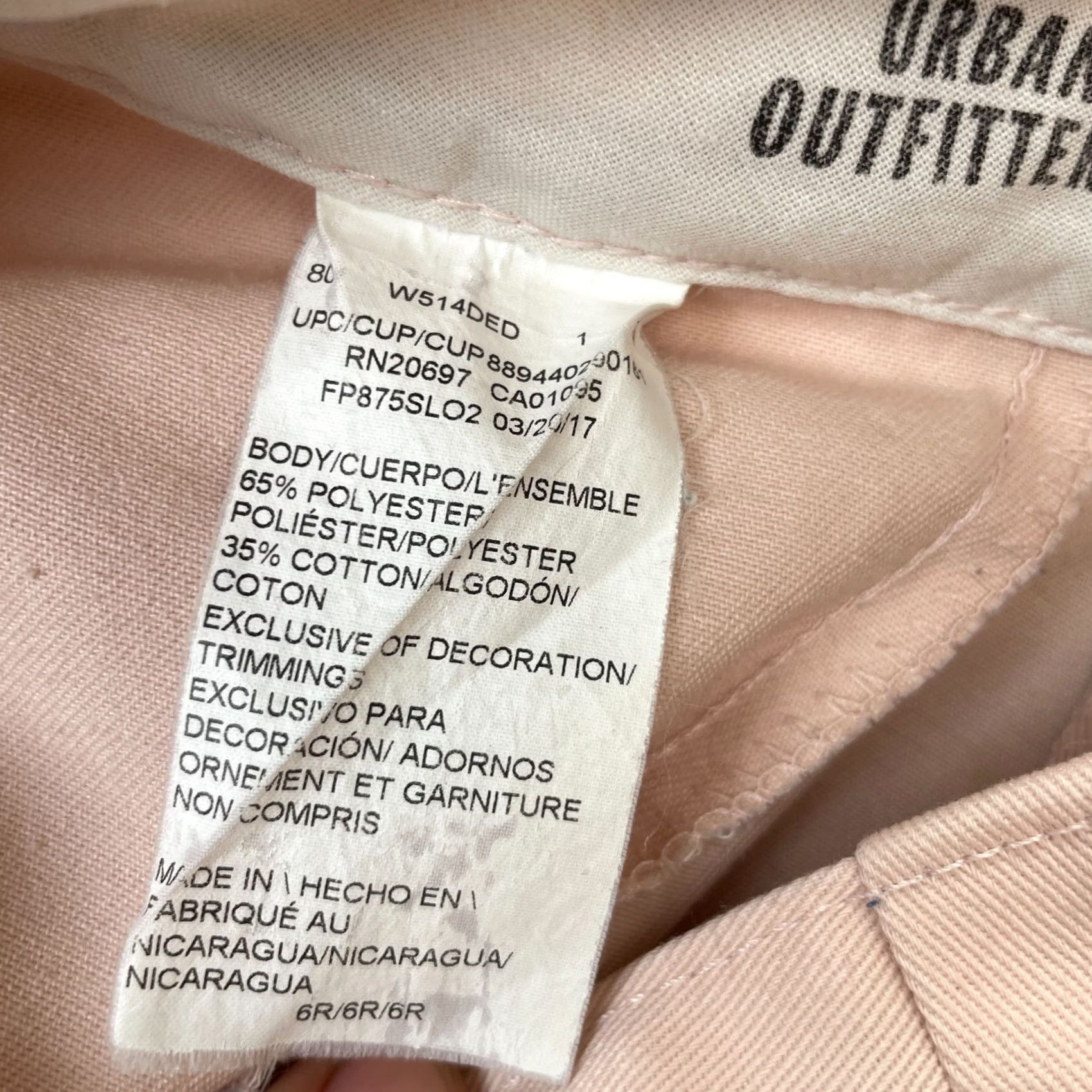 Dickies Dickies Pants Womens 6R Pink Urban Outfitters Straight Leg Cropped Frayed Hem Size 28" / US 6 / IT 42 - 4 Thumbnail