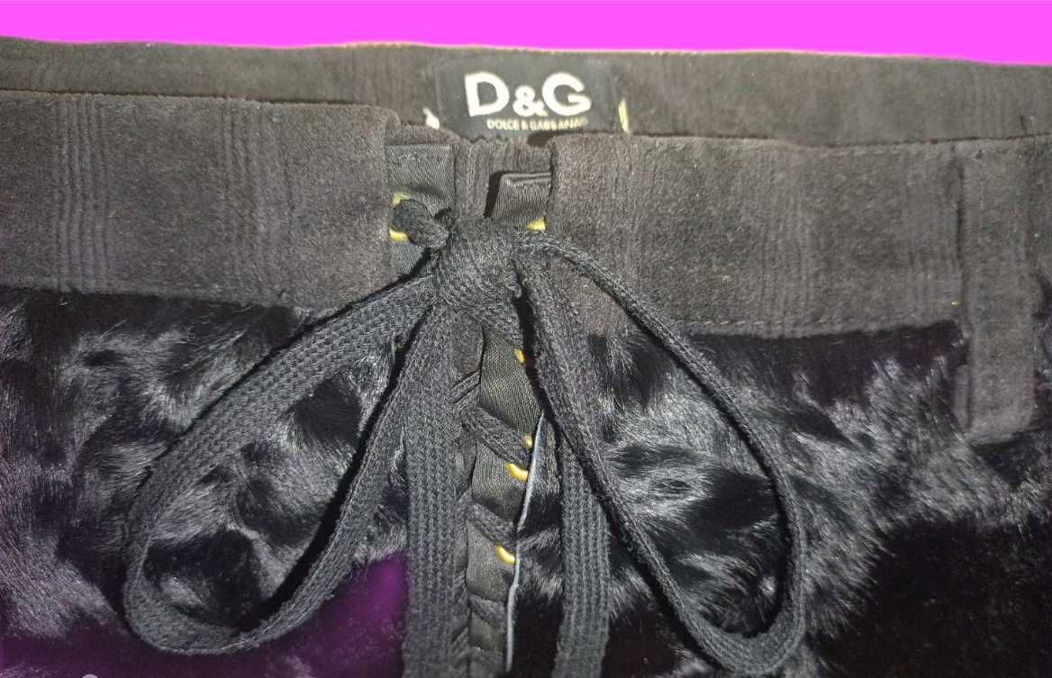 Dolce & Gabbana Dolce Gabbana Fur Velvet Skirt Size 28" / US 6 / IT 42 - 3 Thumbnail