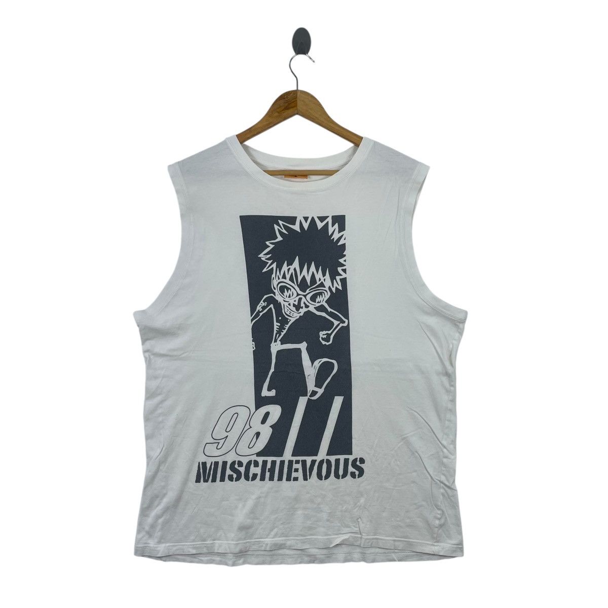 Japanese Brand Vintage Mischievous Skull Tank Top Shirt Size US XXL / EU 58 / 5 - 1 Thumbnail